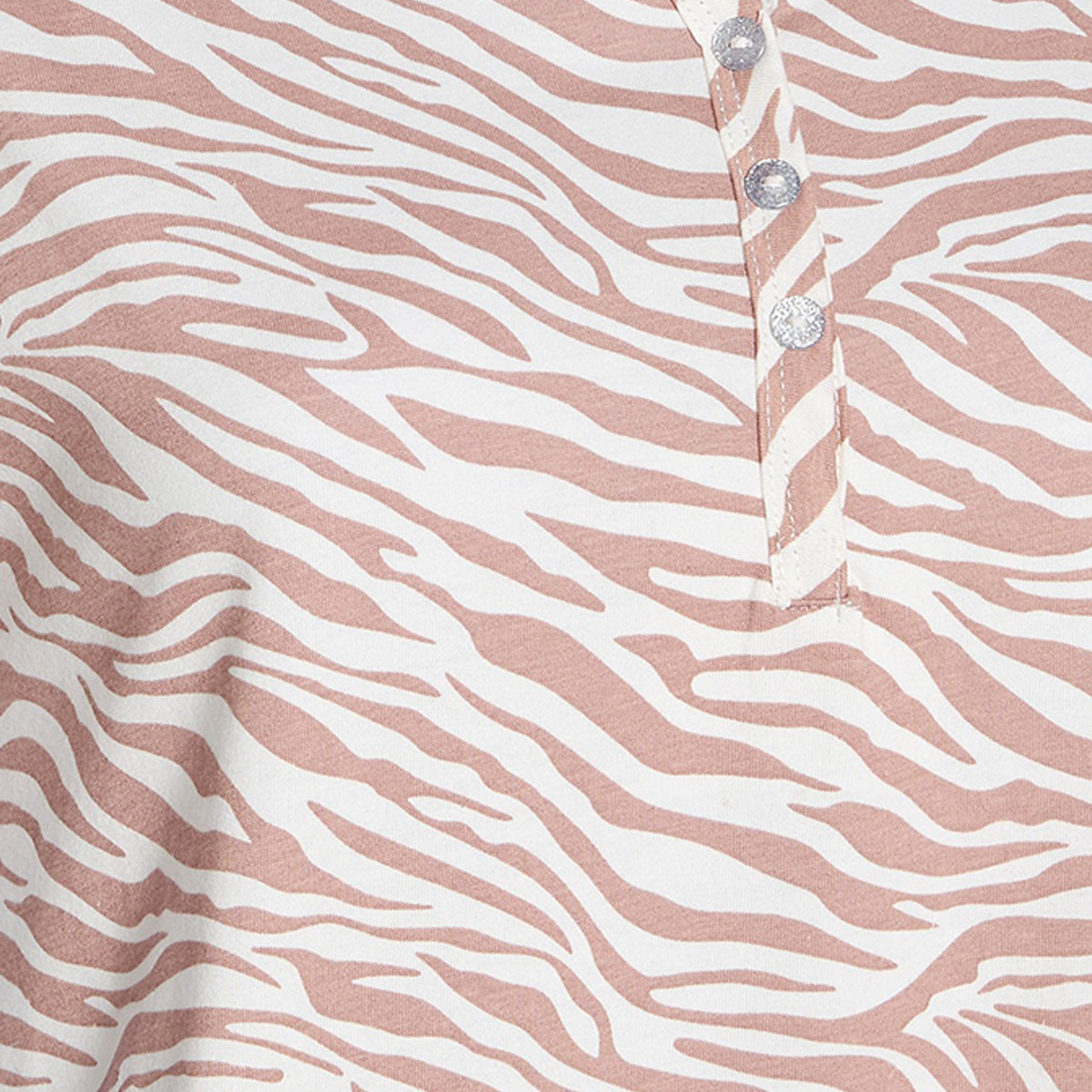 Knee Length Night Dress Short Sleeves with Animal Print Cotton-women-clothing-nightwear-nighties-image-2