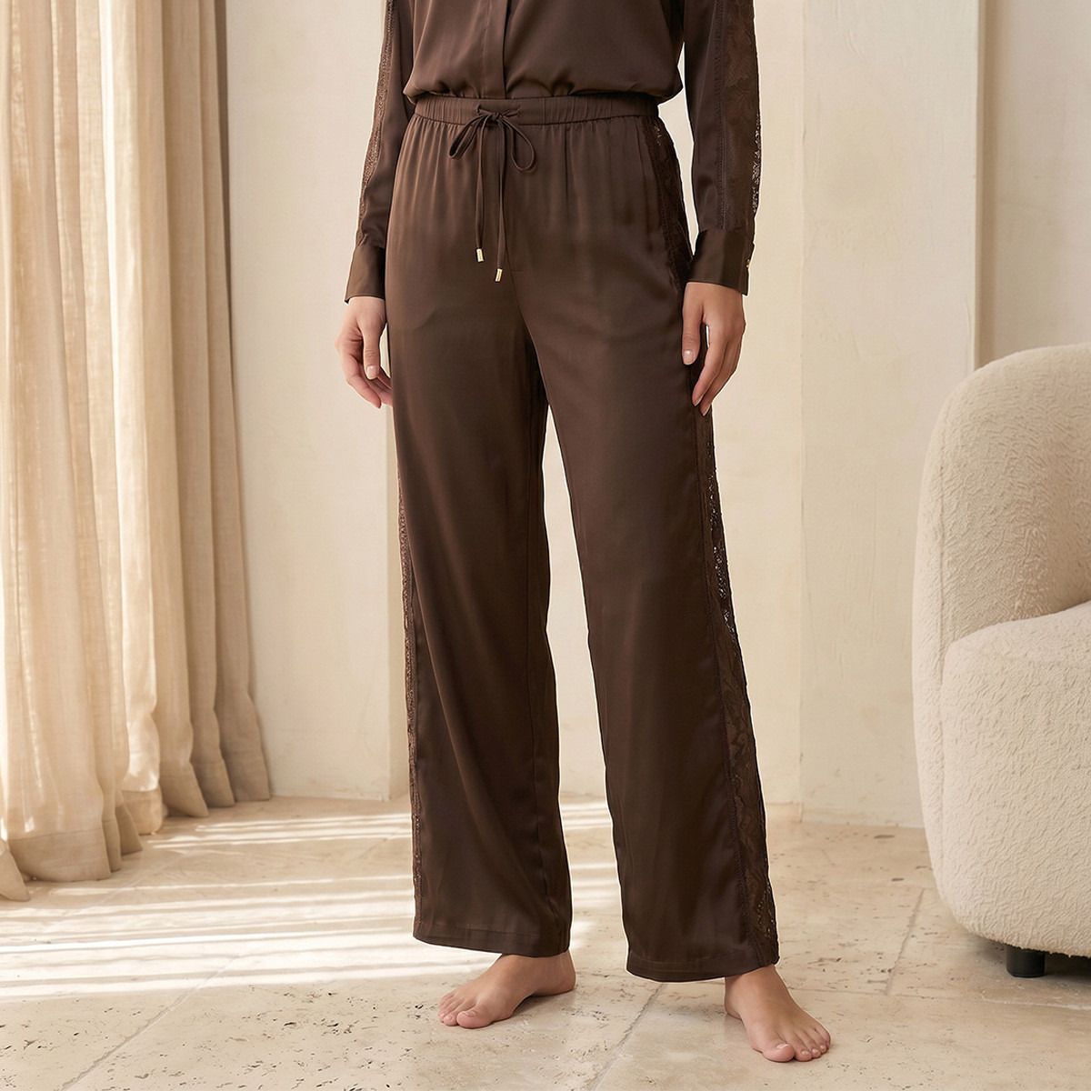 طقم بيجاما قميص وبنطلون بيجاما من سبلاش إنتيميتس-women-clothing-nightwear-pyjamas-longsets-image-5