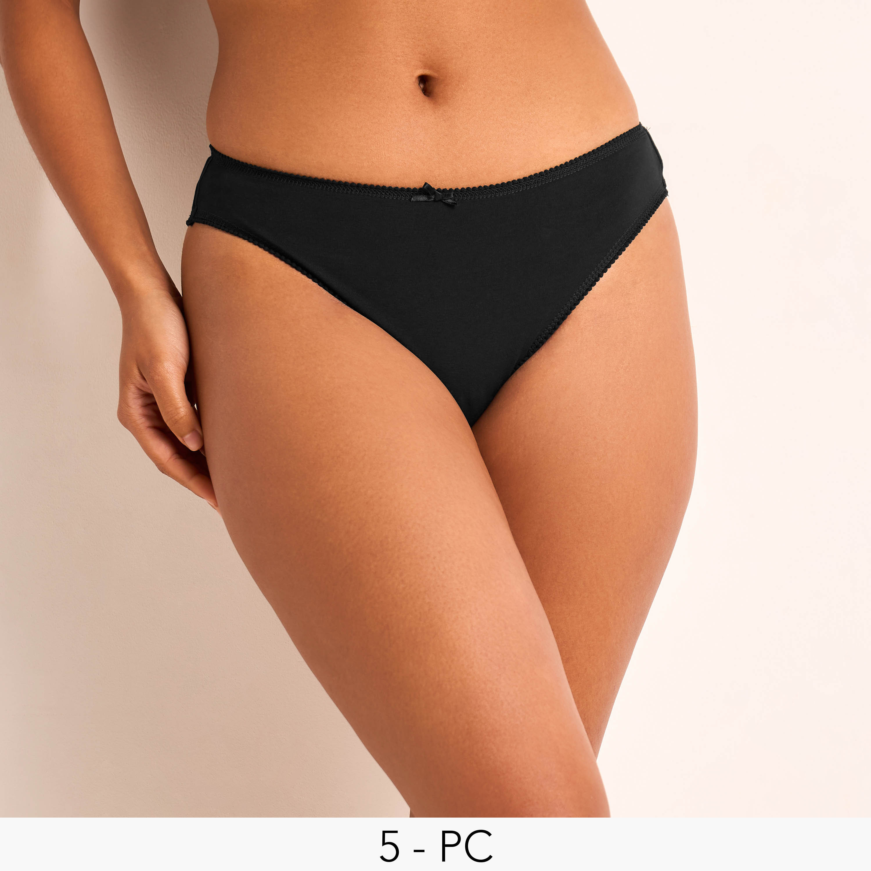 Set of 5 - Bikini Briefs with Lace Trim-women-clothing-lingerie-panties-image-1