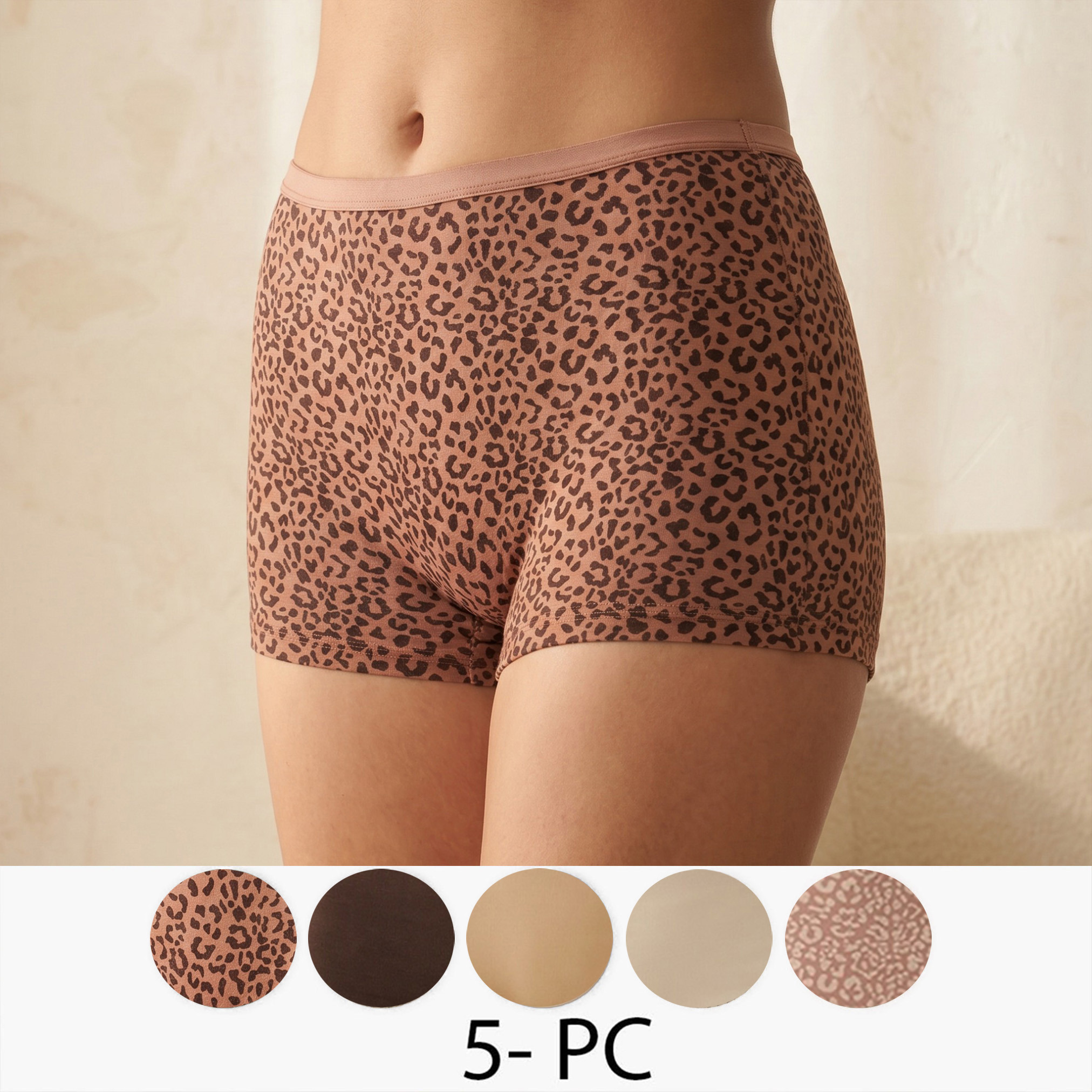 Set of 5 - Splash Intimates Boxer Briefs with Assorted Print-women-clothing-lingerie-panties-image-1