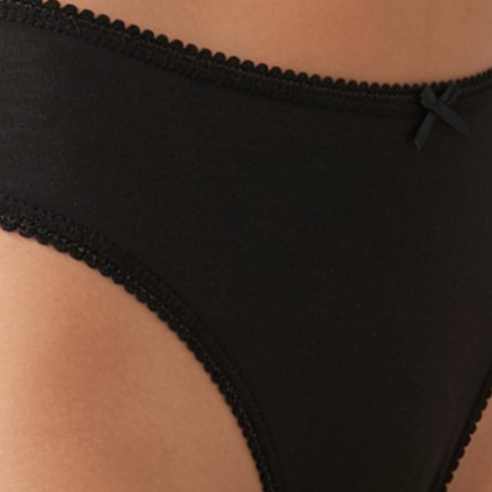 طقم سراويل بيكيني قطنية ناعمة بزينة فيونكة عدد 5 من سبلاش انتيميتس-women-clothing-plussize-lingerie-panties-image-2