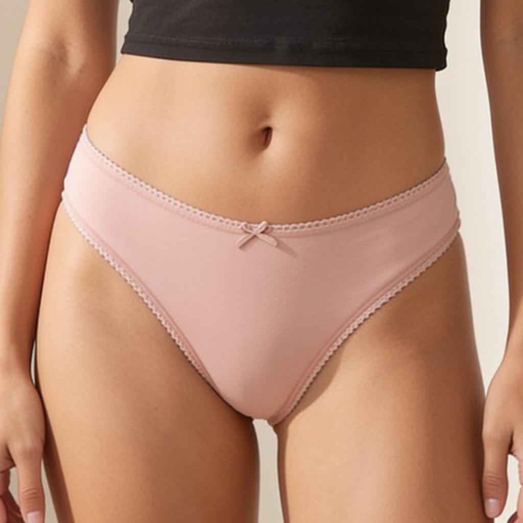 طقم سراويل بيكيني قطنية ناعمة بزينة فيونكة عدد 5 من سبلاش انتيميتس-women-clothing-plussize-lingerie-panties-image-7
