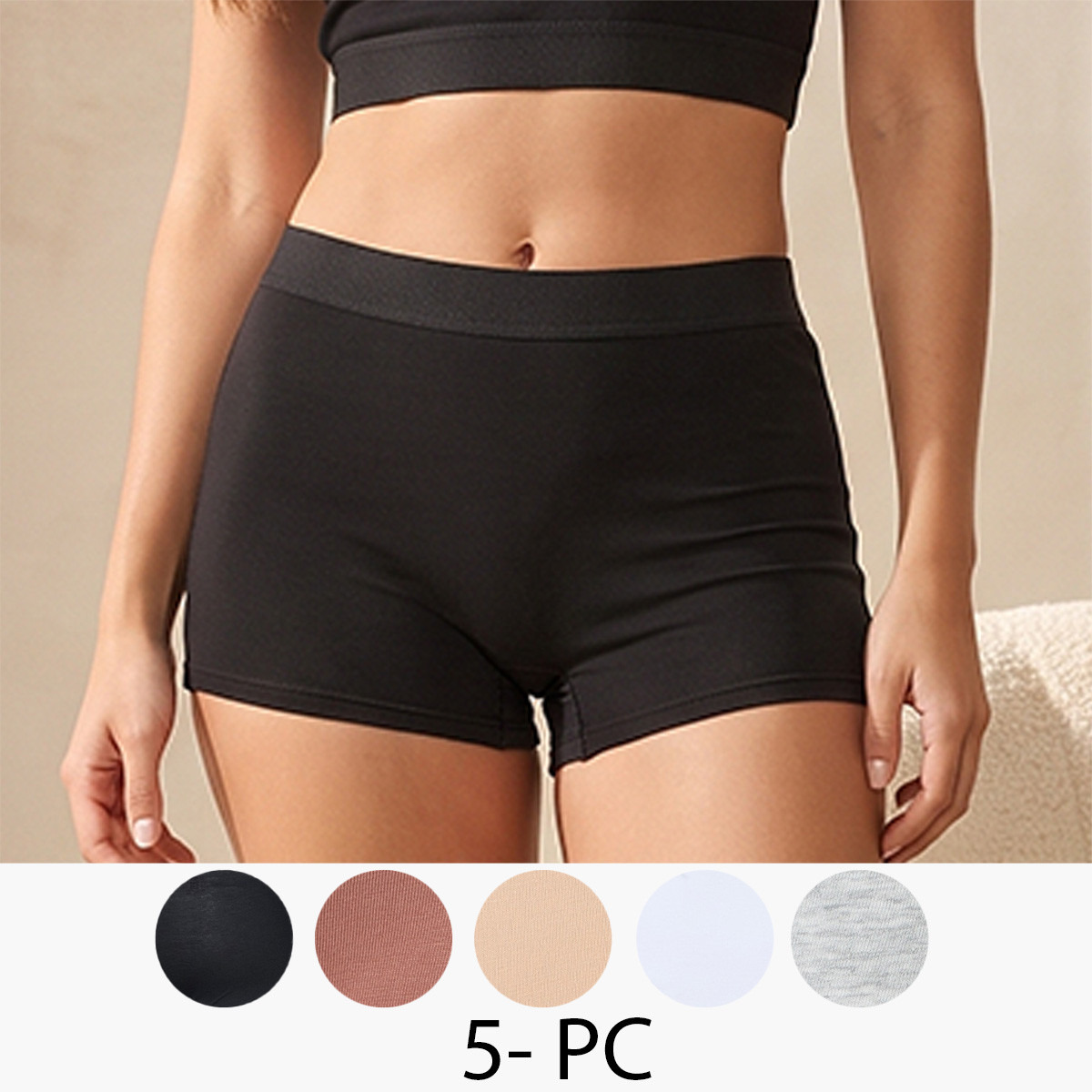 Set of 5 - Boyleg Briefs-women-clothing-lingerie-panties-image-1