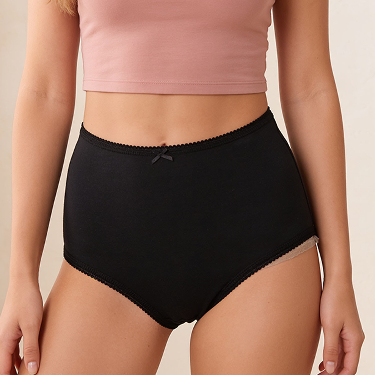 Set of 5 - Splash Intimates High-Rise Full Briefs with Bow Detail-women-clothing-plussize-lingerie-panties-image-8