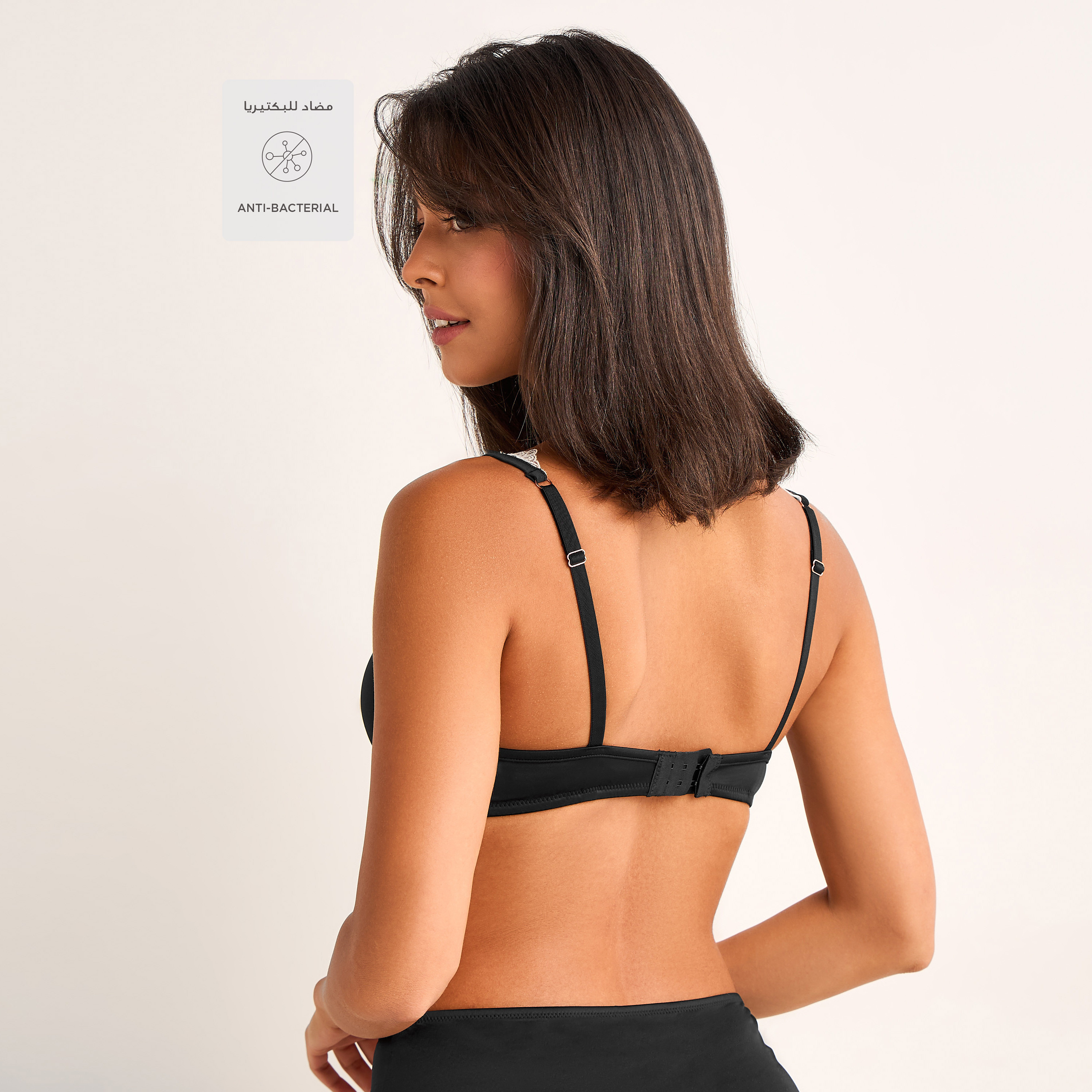 Medium Coverage Seamless Bra Lace Trim Non Wired-women-clothing-lingerie-bras-image-2