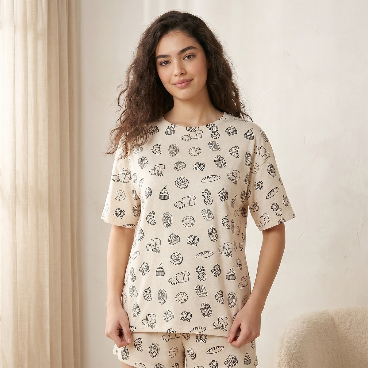 Splash Intimates Pyjama Set Printed T-shirt & Shorts Cotton-women-clothing-nightwear-pyjamas-shortsets-image-3