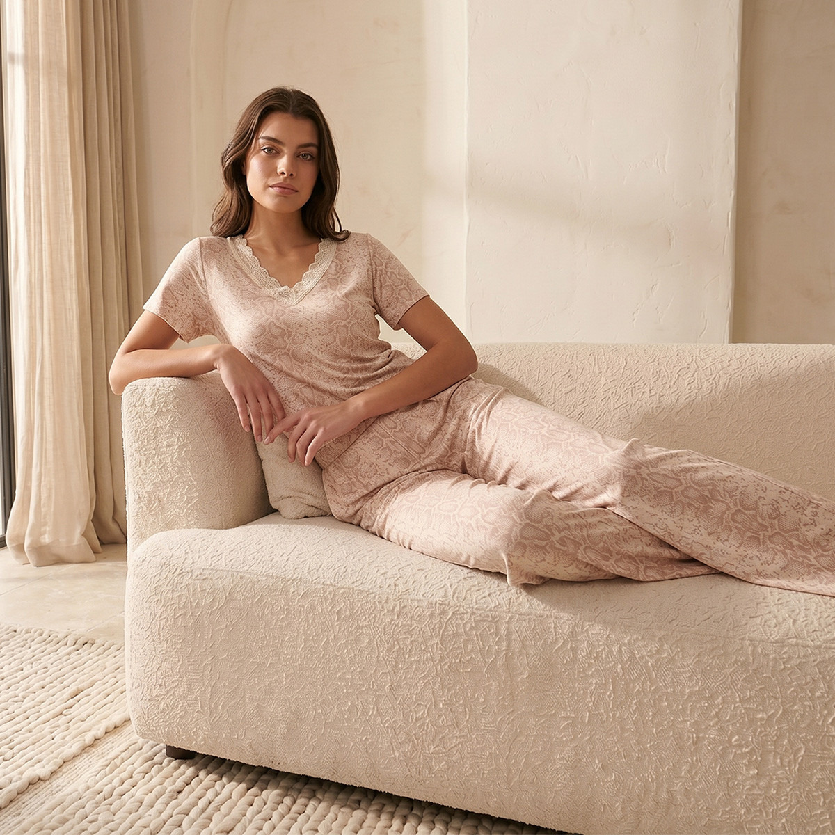 Splash Intimates Pyjama Set Top & Trousers Animal Print-women-clothing-nightwear-pyjamas-longsets-image-6