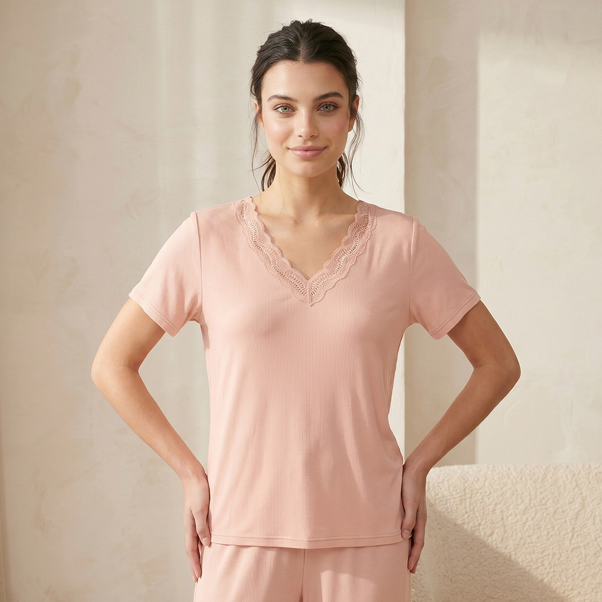 طقم بيجاما بنطلون وبلوزة من سبلاش إنتيميتس-women-clothing-nightwear-pyjamas-longsets-image-3