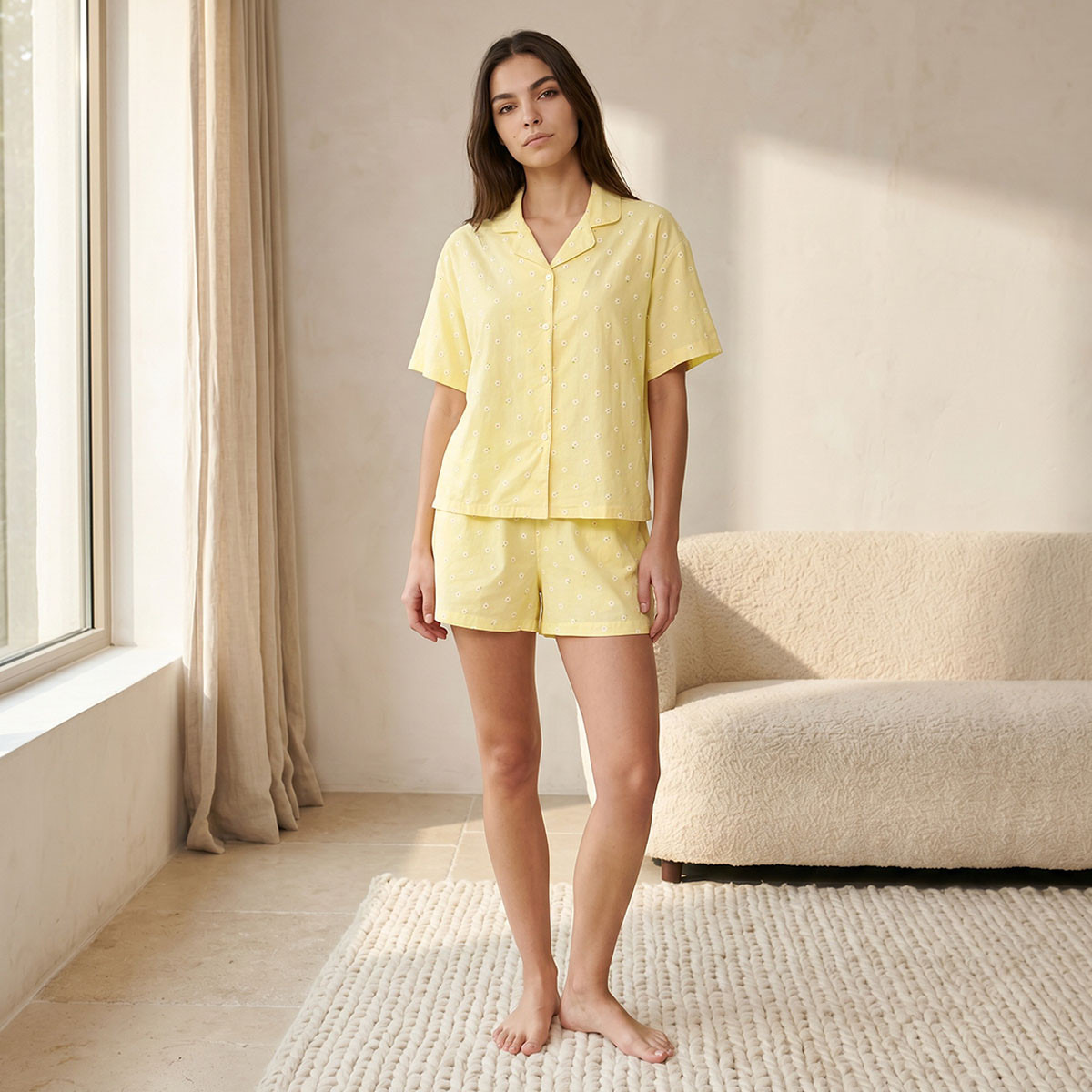 Splash Intimates Pyjama Set Button-Down  Viscose Shirt & Shorts-women-clothing-nightwear-pyjamas-shortsets-image-22