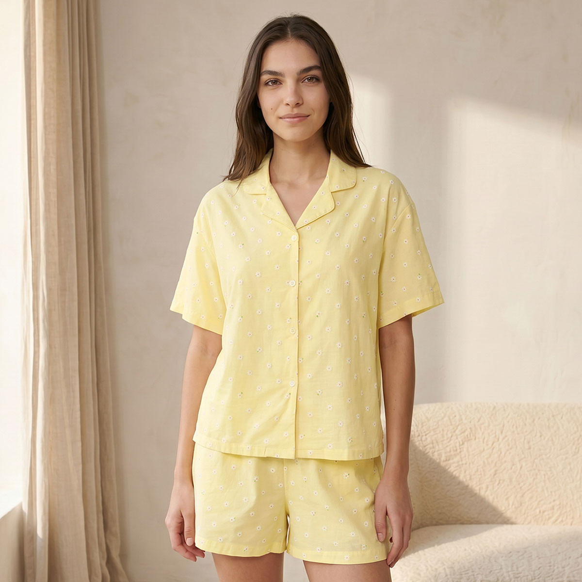 Splash Intimates Pyjama Set Button-Down  Viscose Shirt & Shorts-women-clothing-nightwear-pyjamas-shortsets-image-24