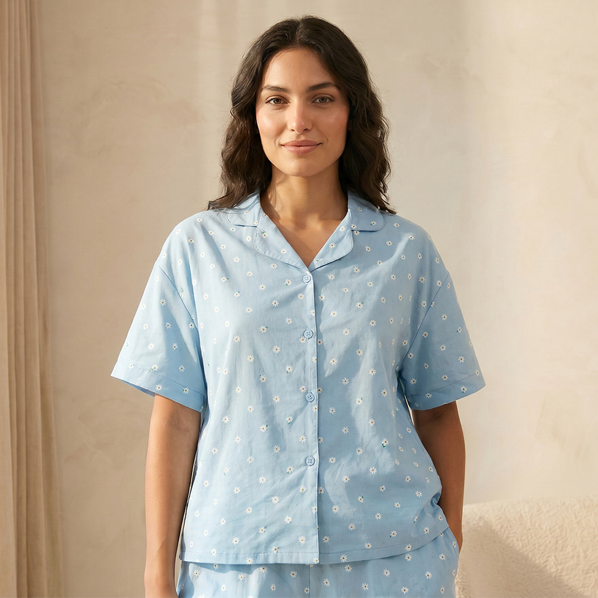 Splash Intimates Pyjama Set Button-Down  Viscose Shirt & Shorts-women-clothing-nightwear-pyjamas-shortsets-image-17