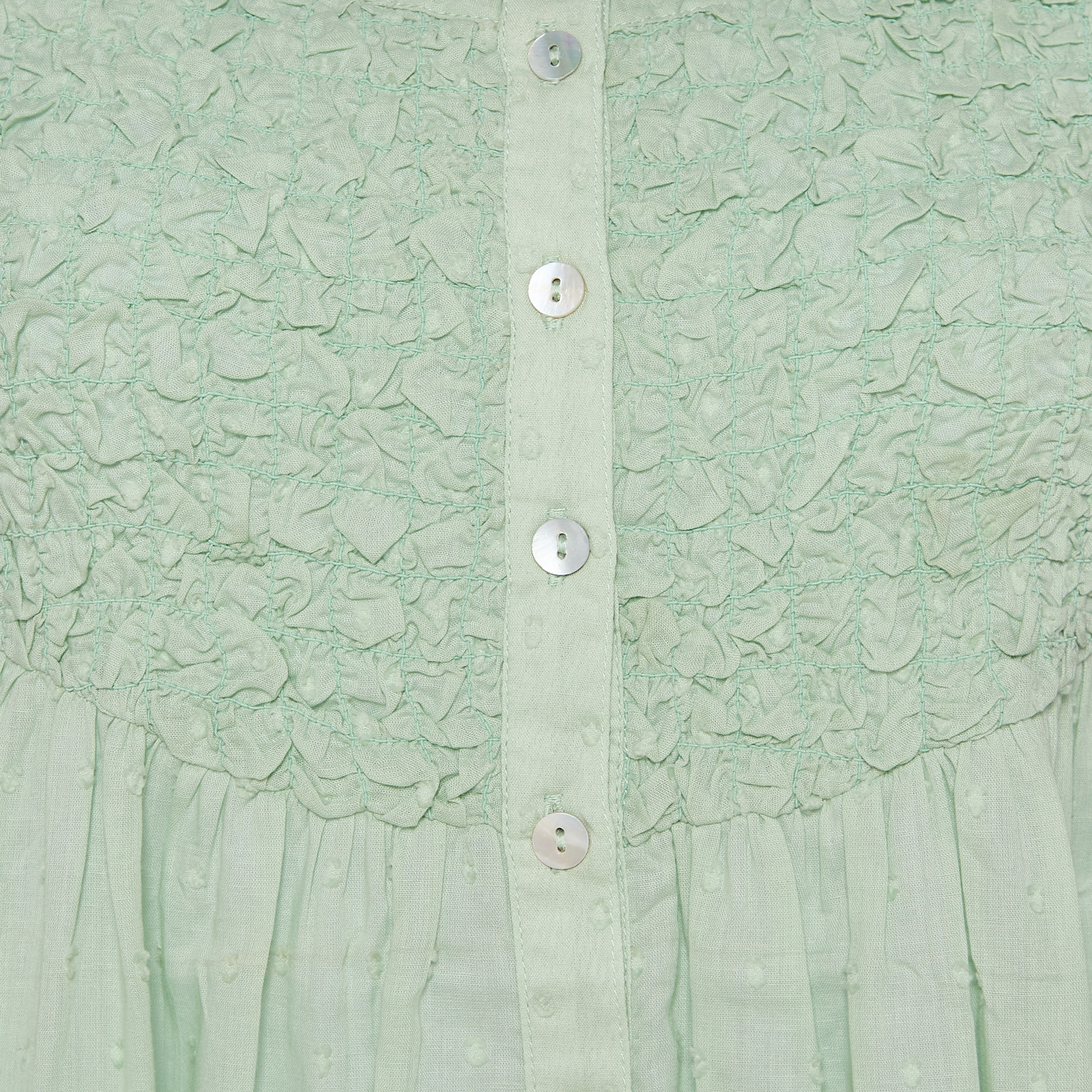 فستان نوم قطن بارز الملمس بدون أكمام-women-clothing-nightwear-nighties-image-2