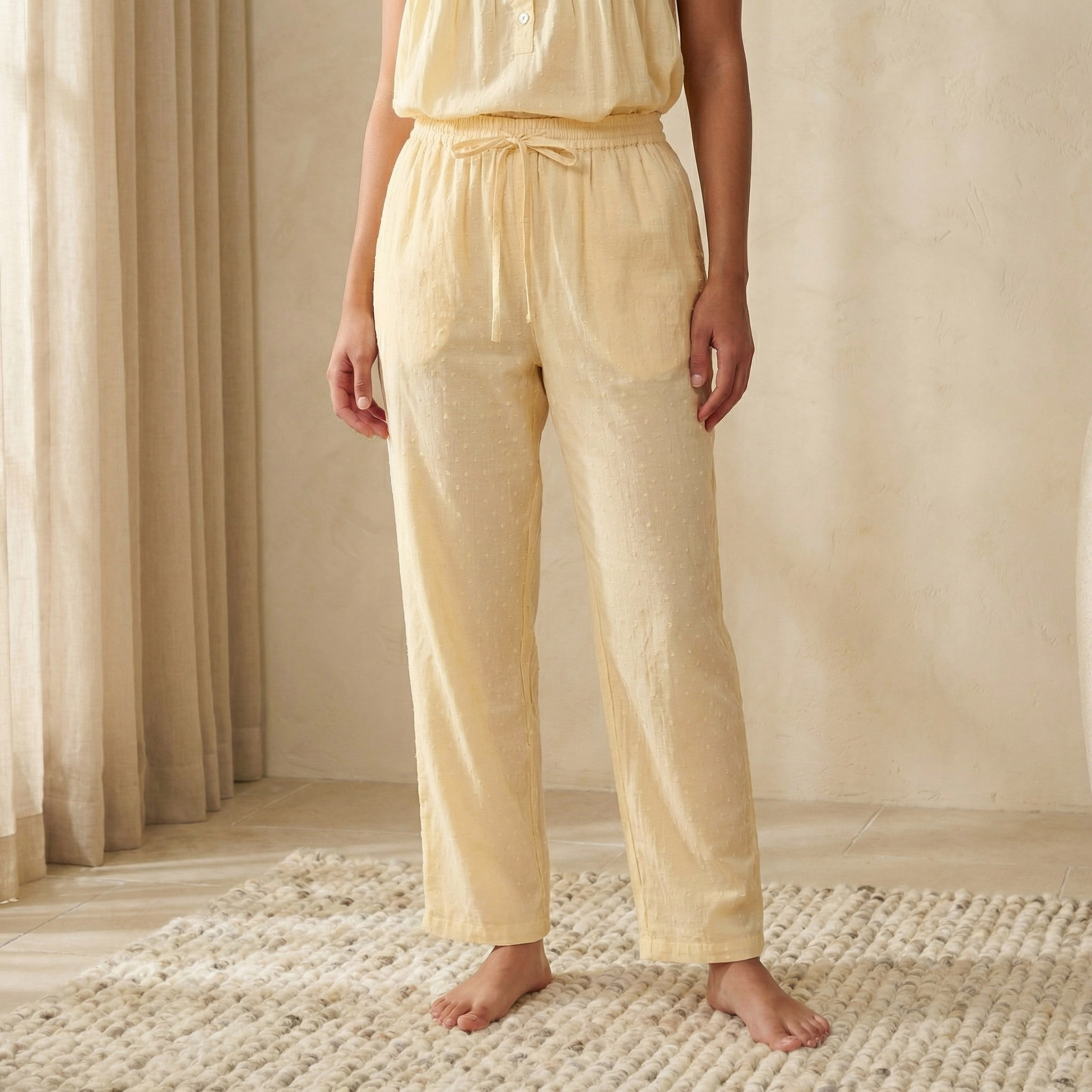 Pyjama Set Button-Down Top and Trousers Cotton-women-clothing-nightwear-pyjamas-longsets-image-6