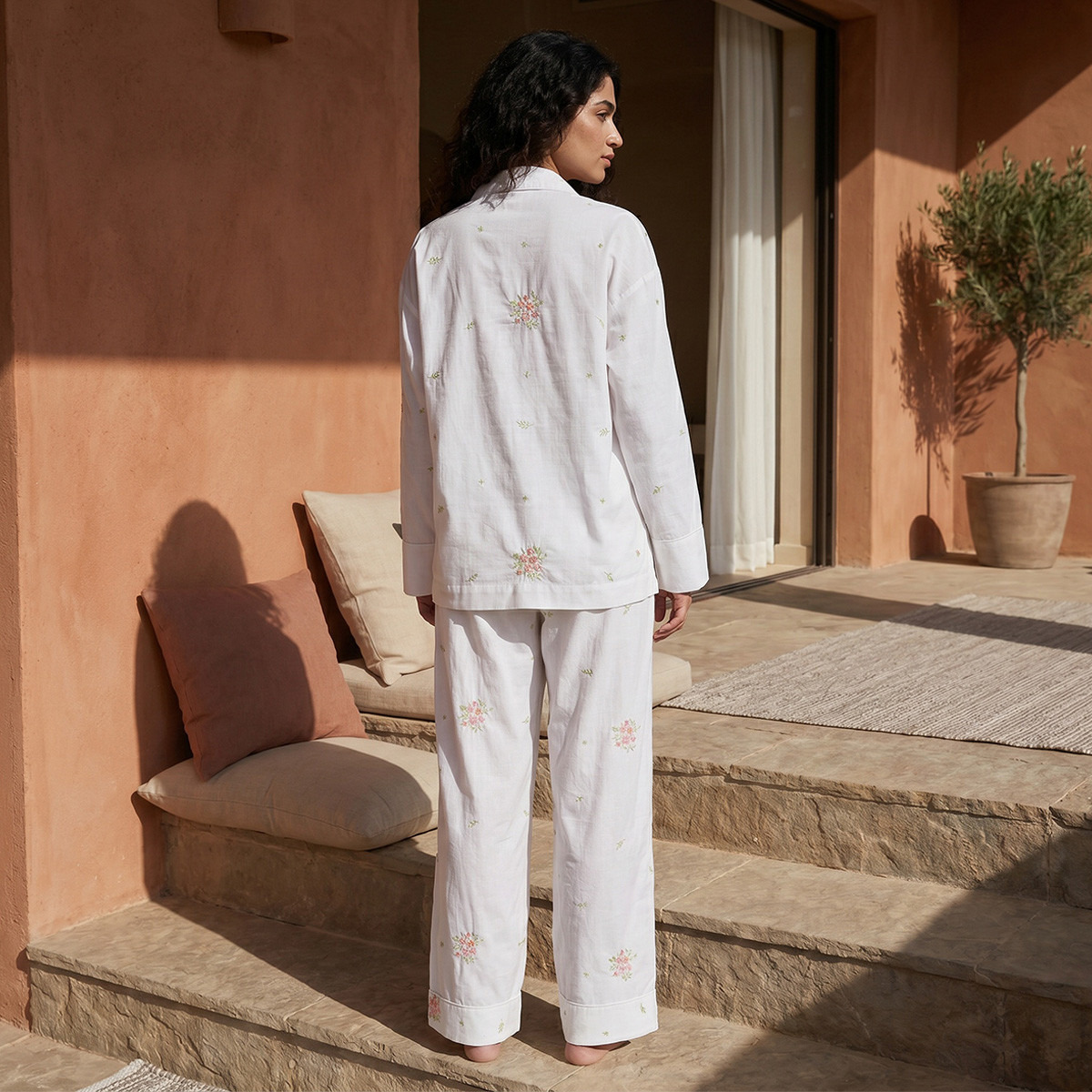 Splash Intimates Pyjama Set Button-Down Shirt & Trousers-women-clothing-nightwear-pyjamas-longsets-image-4