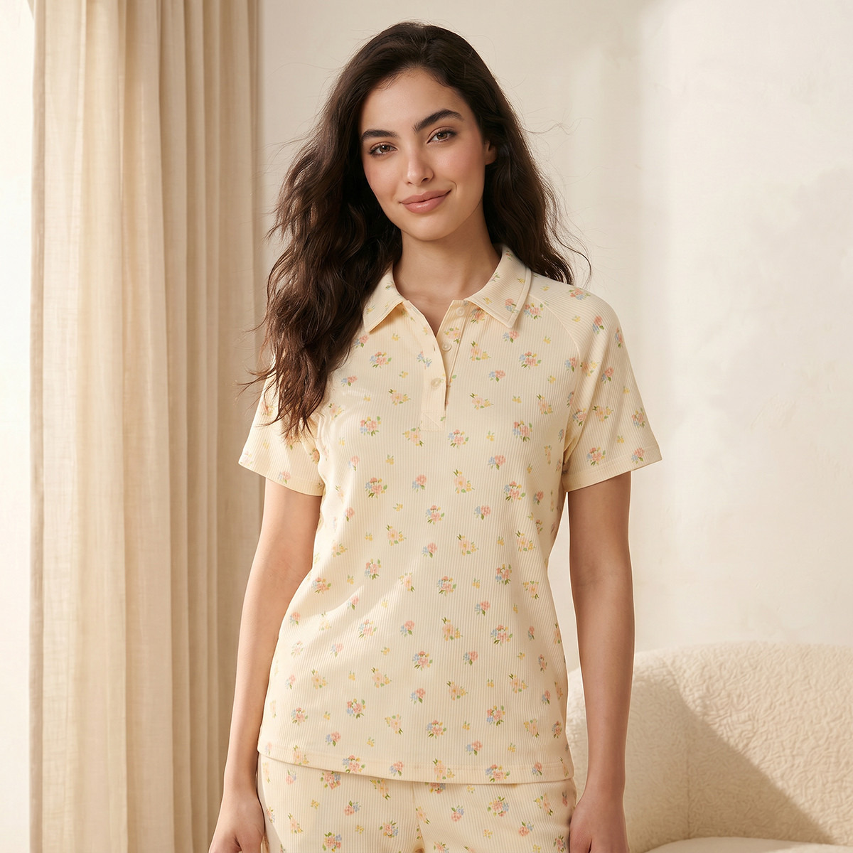 Pyjama Set Polo T-shirt & Trousers-women-clothing-nightwear-pyjamas-longsets-image-3