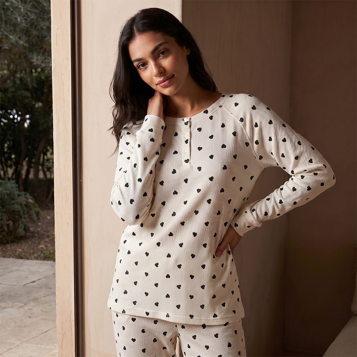 طقم بلوزة وبنطلون بيجاما من سبلاش إنتيميتس-women-clothing-nightwear-pyjamas-longsets-image-3