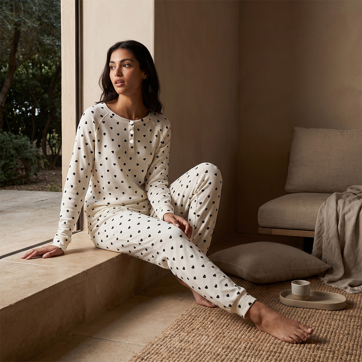 طقم بلوزة وبنطلون بيجاما من سبلاش إنتيميتس-women-clothing-nightwear-pyjamas-longsets-image-6