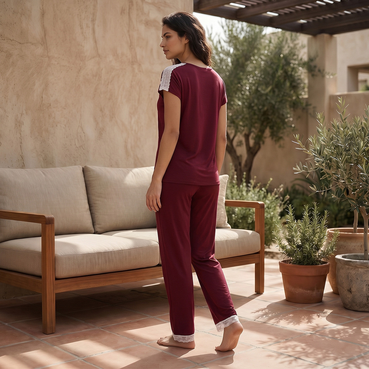 طقم بلوزة وبنطلون بيجاما من سبلاش إنتيميتس-women-clothing-nightwear-pyjamas-longsets-image-4