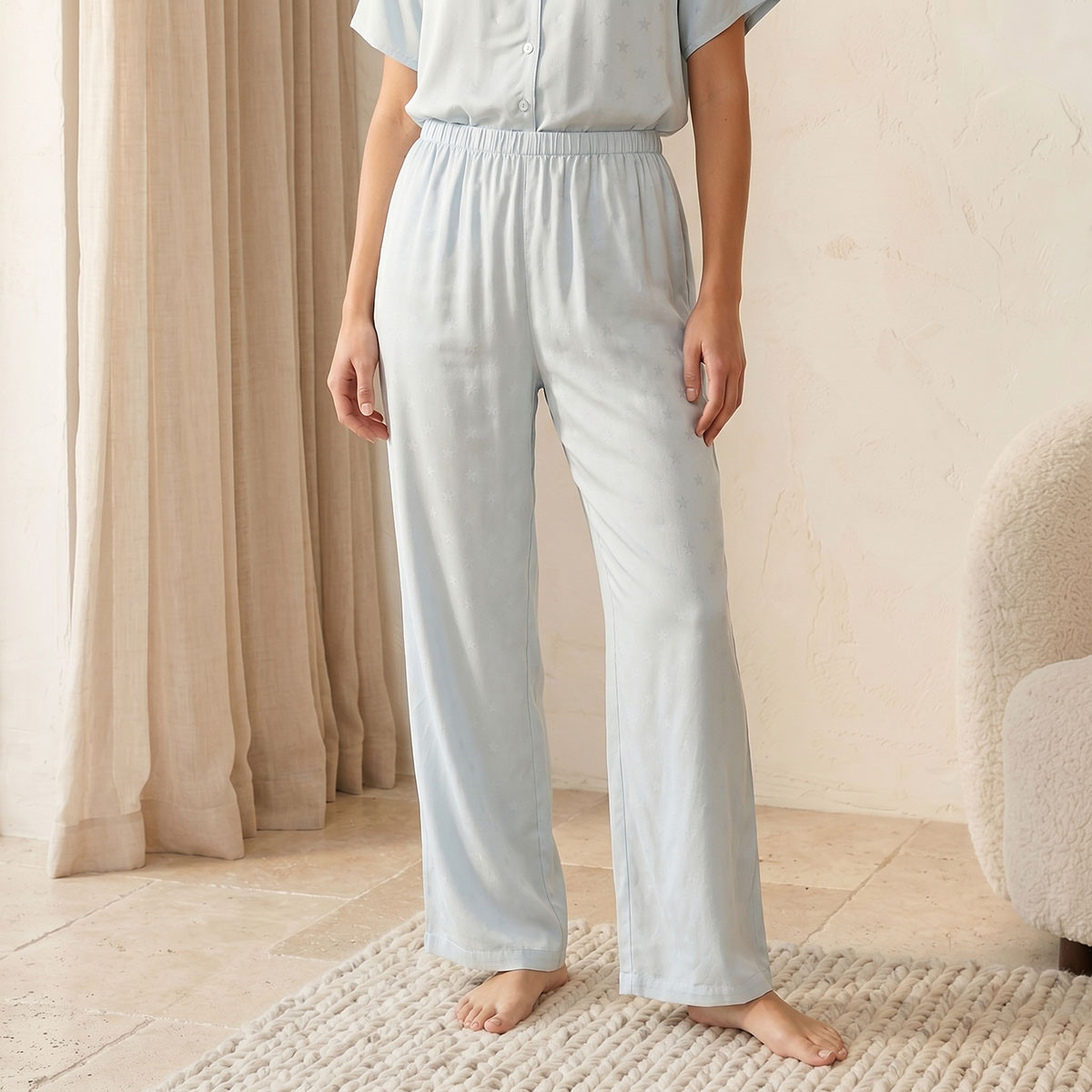 طقم بيجاما فيسكوز بنطلون وقميص بأزرار من سبلاش إنتيميتس-women-clothing-nightwear-pyjamas-longsets-image-5
