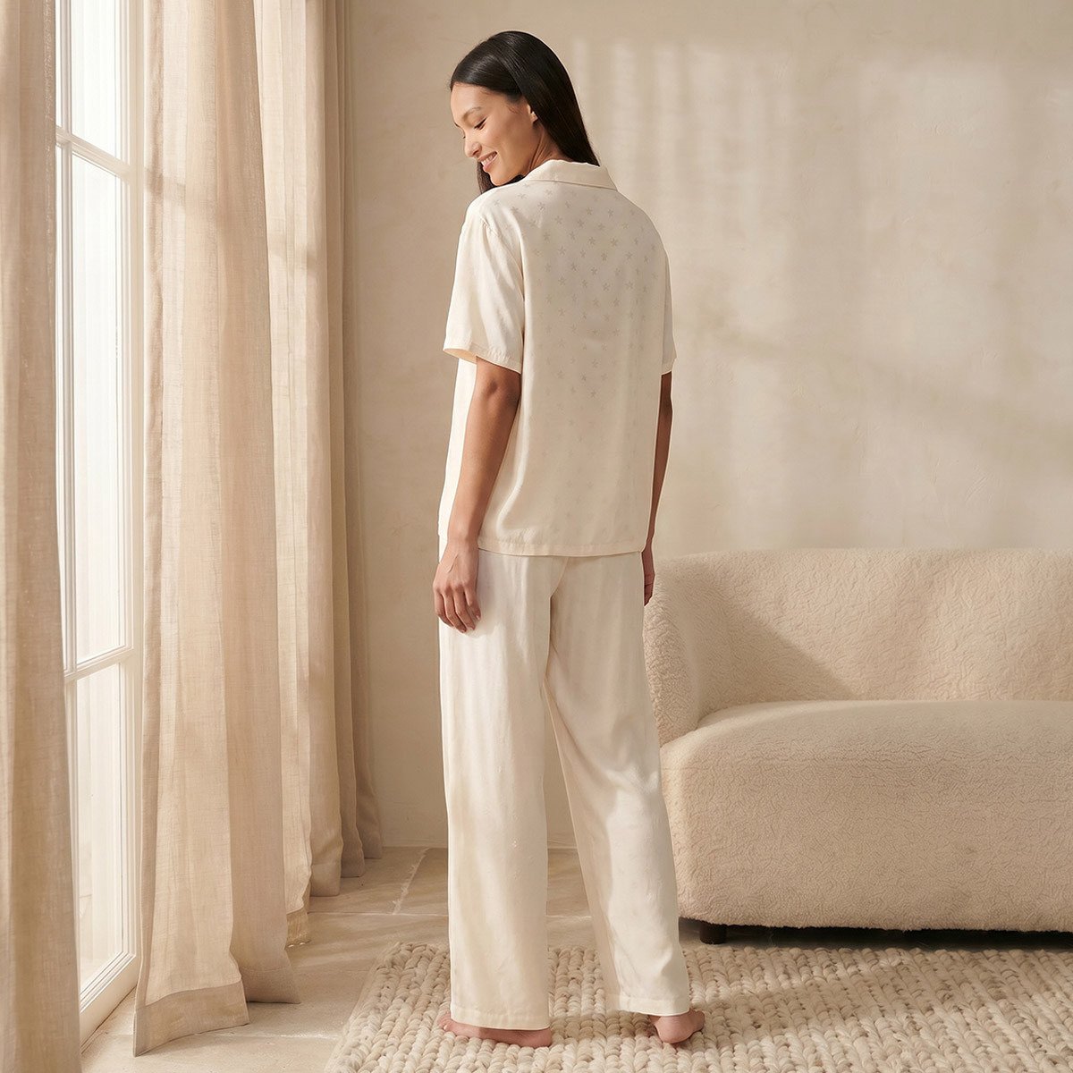 Splash Intimates Pyjama Set Button-Down Shirt & Trousers Viscose-women-clothing-nightwear-pyjamas-longsets-image-4
