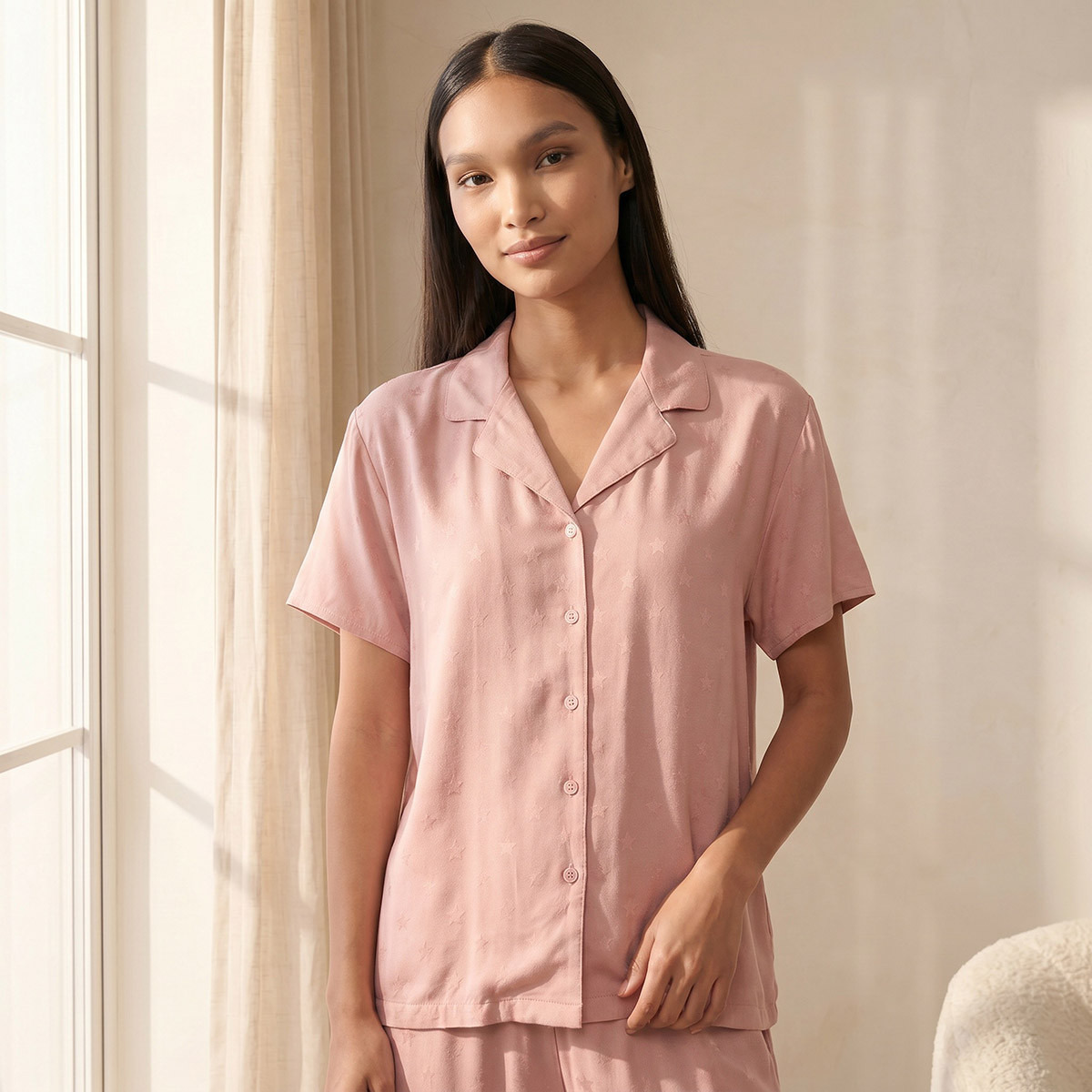 Splash Intimates Pyjama Set Button-Down Shirt & Trousers Viscose-women-clothing-nightwear-pyjamas-longsets-image-3