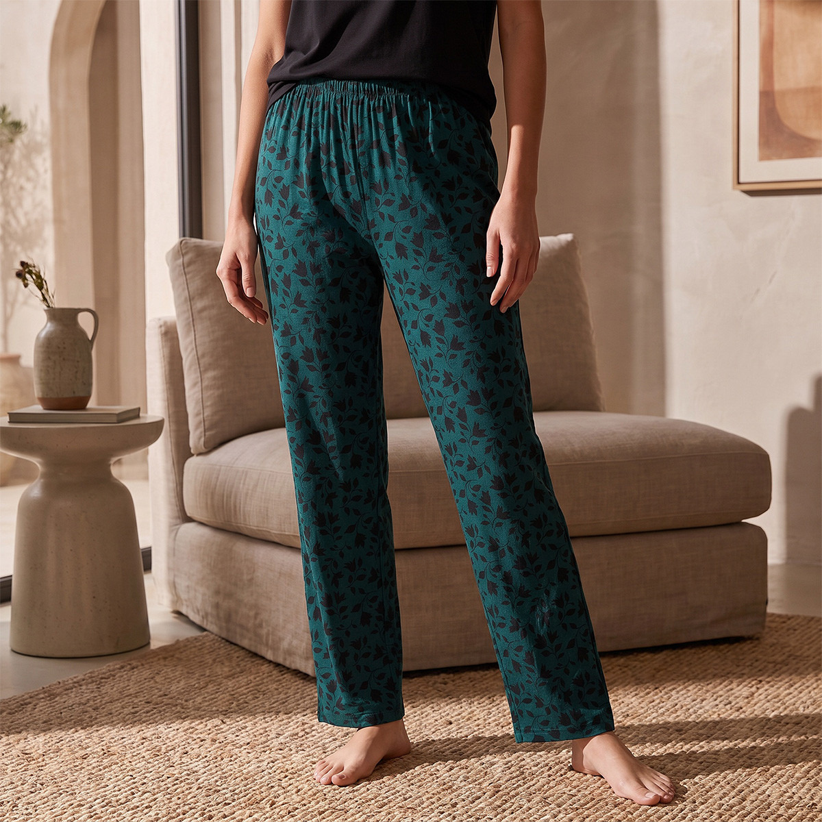 Splash Intimates Viscose Crew Neck T-shirt and Pyjamas Set-women-clothing-nightwear-pyjamas-longsets-image-5