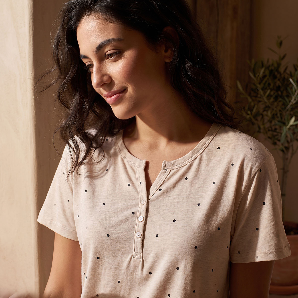 Splash Intimates Cotton Polka Dot Night Dress-women-clothing-nightwear-nighties-image-5