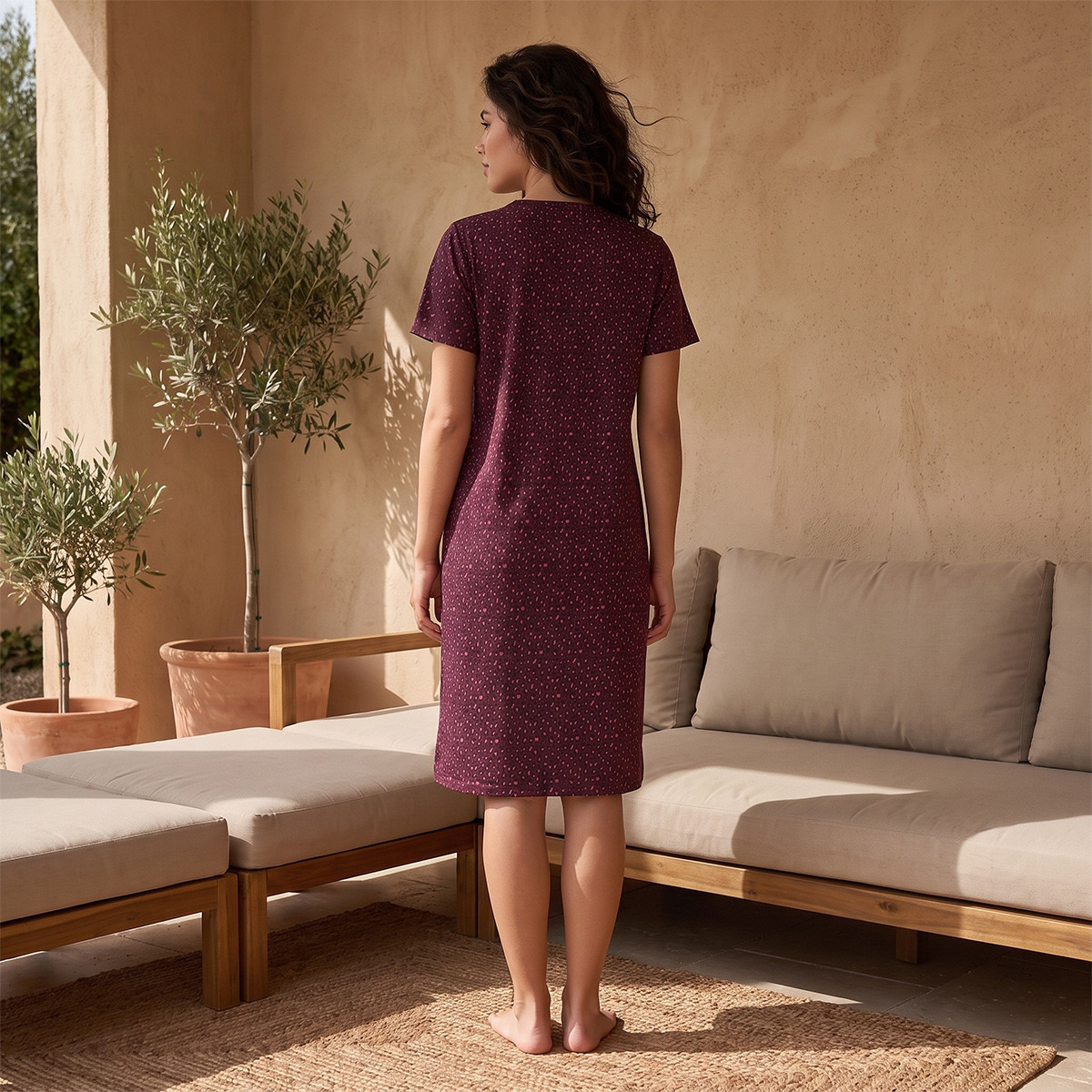 قميص نوم قطن بطبعات من سبلاش إنتيمتس-women-clothing-nightwear-nighties-image-3