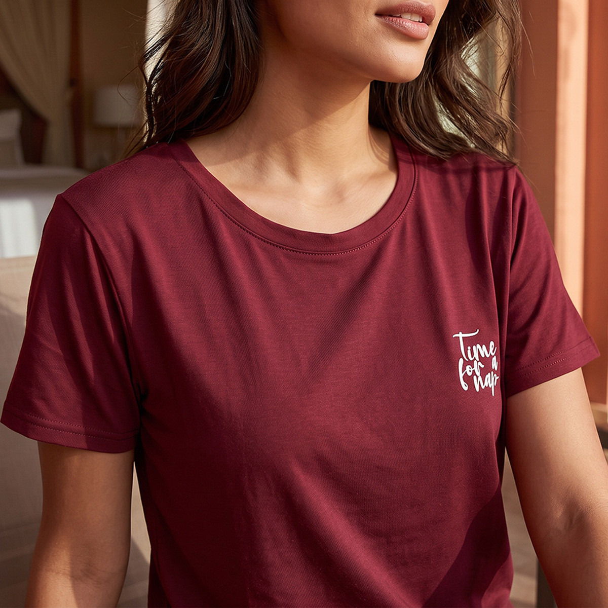 طقم تيشيرت وبنطلون بيجاما فيسكوز بطبعات منقطة من سبلاش إنتيميتس-women-clothing-nightwear-pyjamas-longsets-image-6