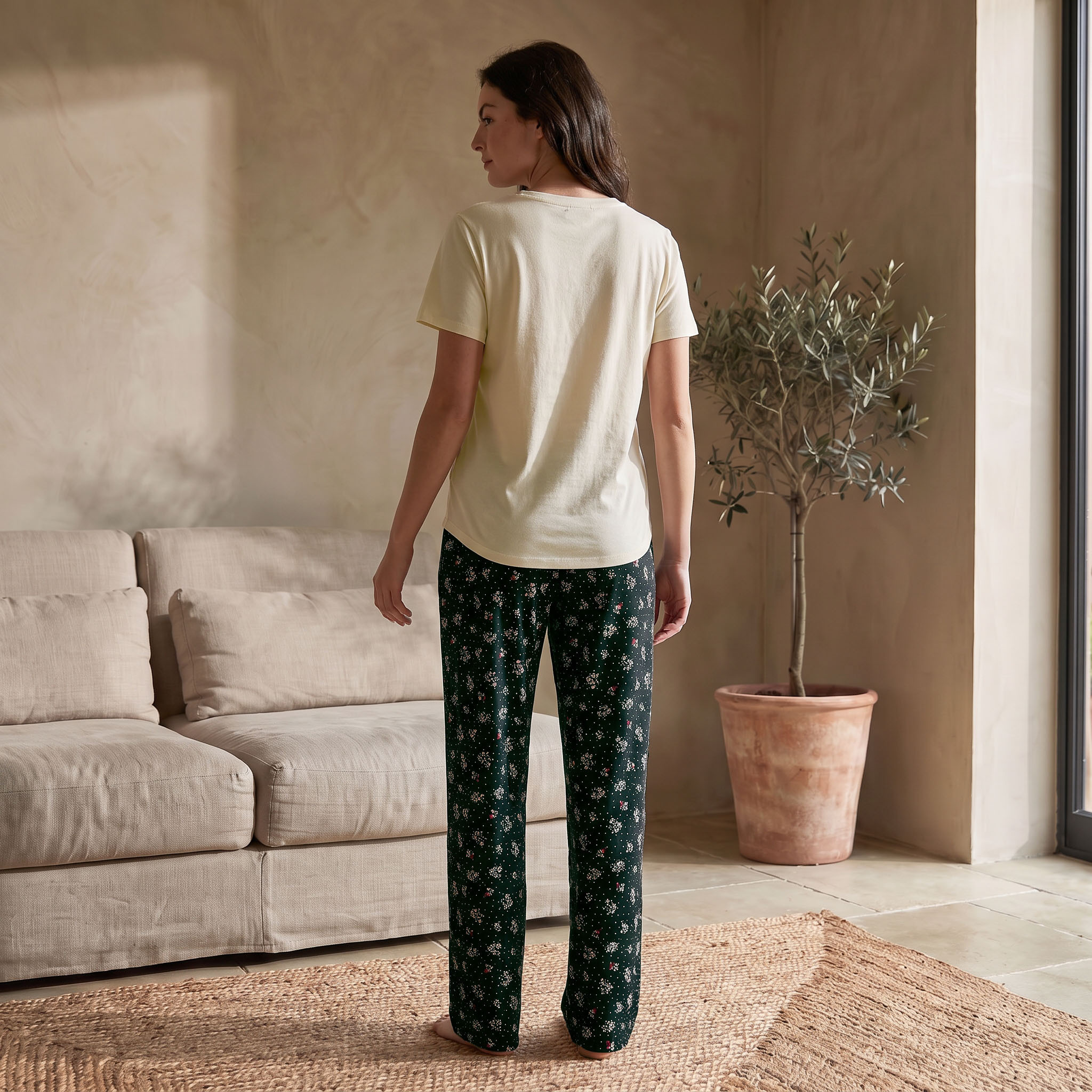 Splash Intimates Floral Print T-shirt and Pyjama Set-women-clothing-nightwear-pyjamas-longsets-image-3