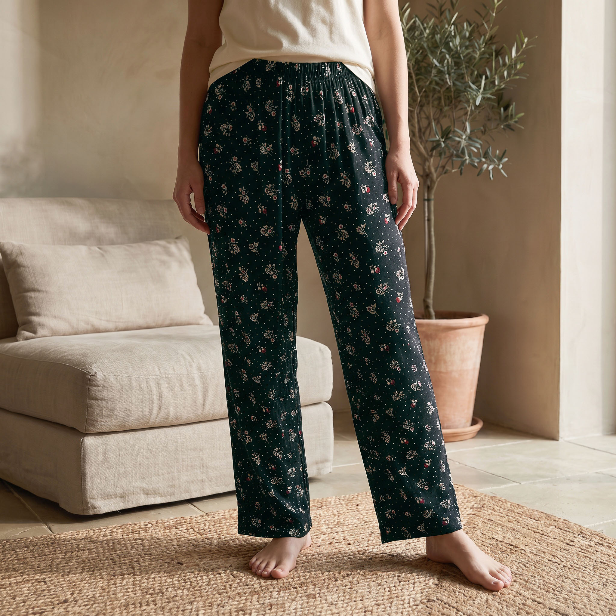 Splash Intimates Floral Print T-shirt and Pyjama Set-women-clothing-nightwear-pyjamas-longsets-image-5