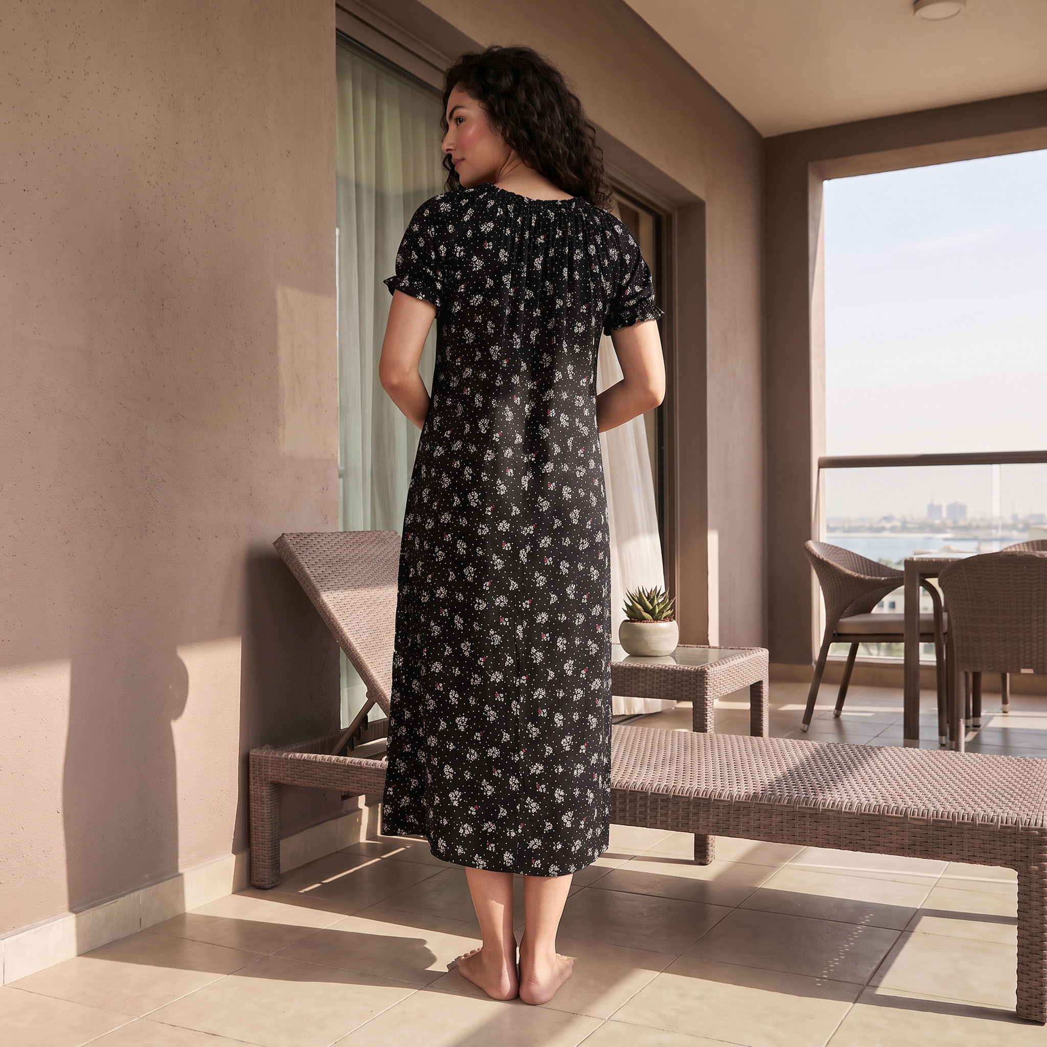 Splash Intimates Viscose Nightie with Floral Print-women-clothing-nightwear-nighties-image-3