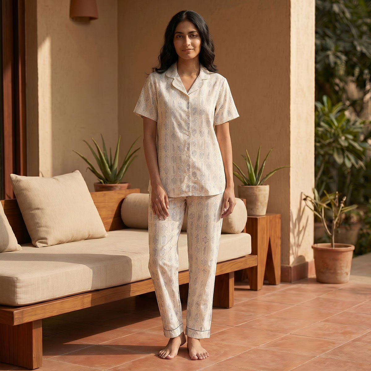 Splash Intimates Pyjama Set Shirt & Trousers Viscose-women-clothing-nightwear-pyjamas-longsets-image-1
