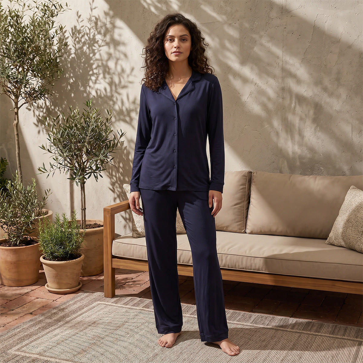 Splash Intimates Pyjama Set Shirt & Trousers-women-clothing-nightwear-pyjamas-longsets-image-1
