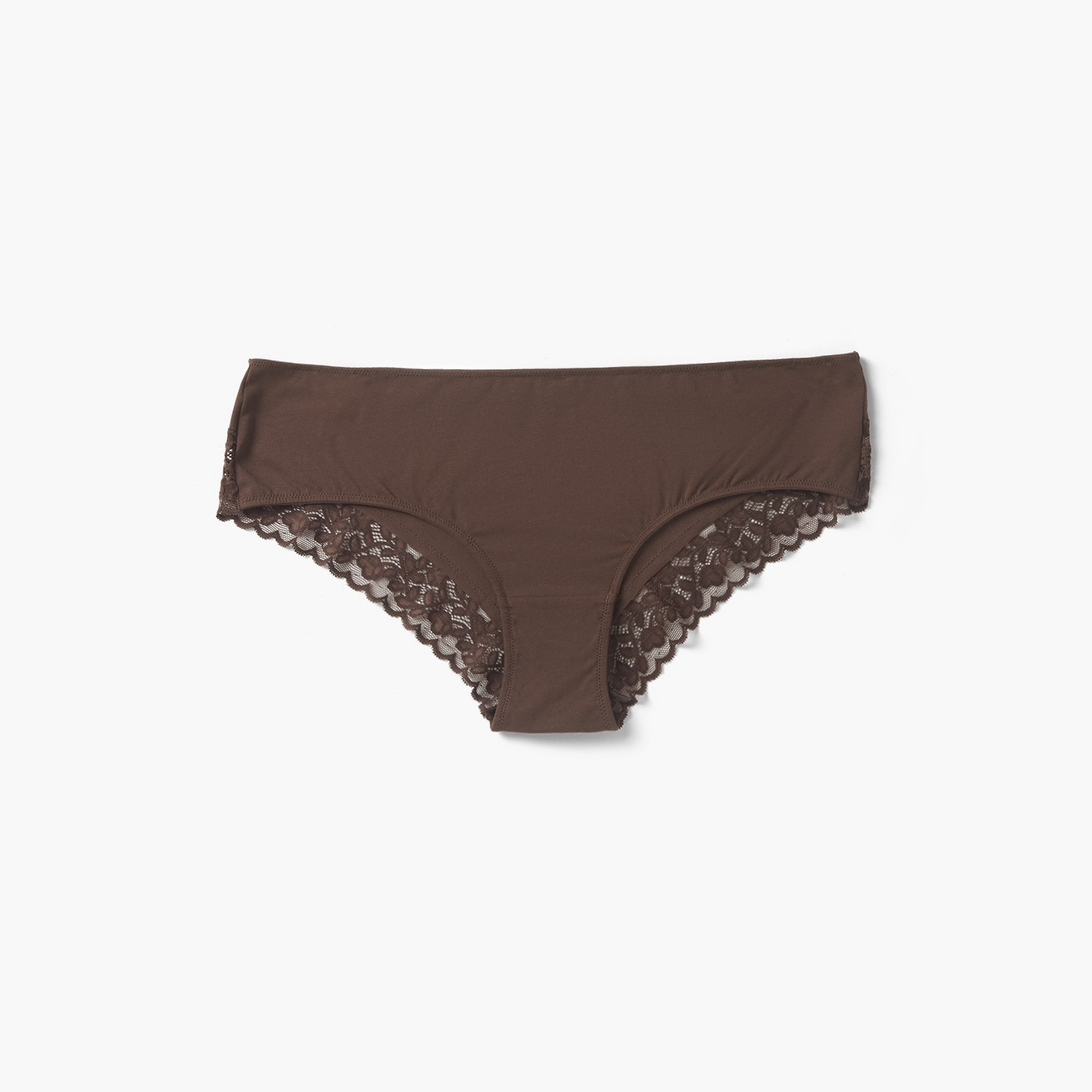 Splash Intimates Elastic Waist Lace Trim Cheekster Briefs-women-clothing-lingerie-panties-image-1