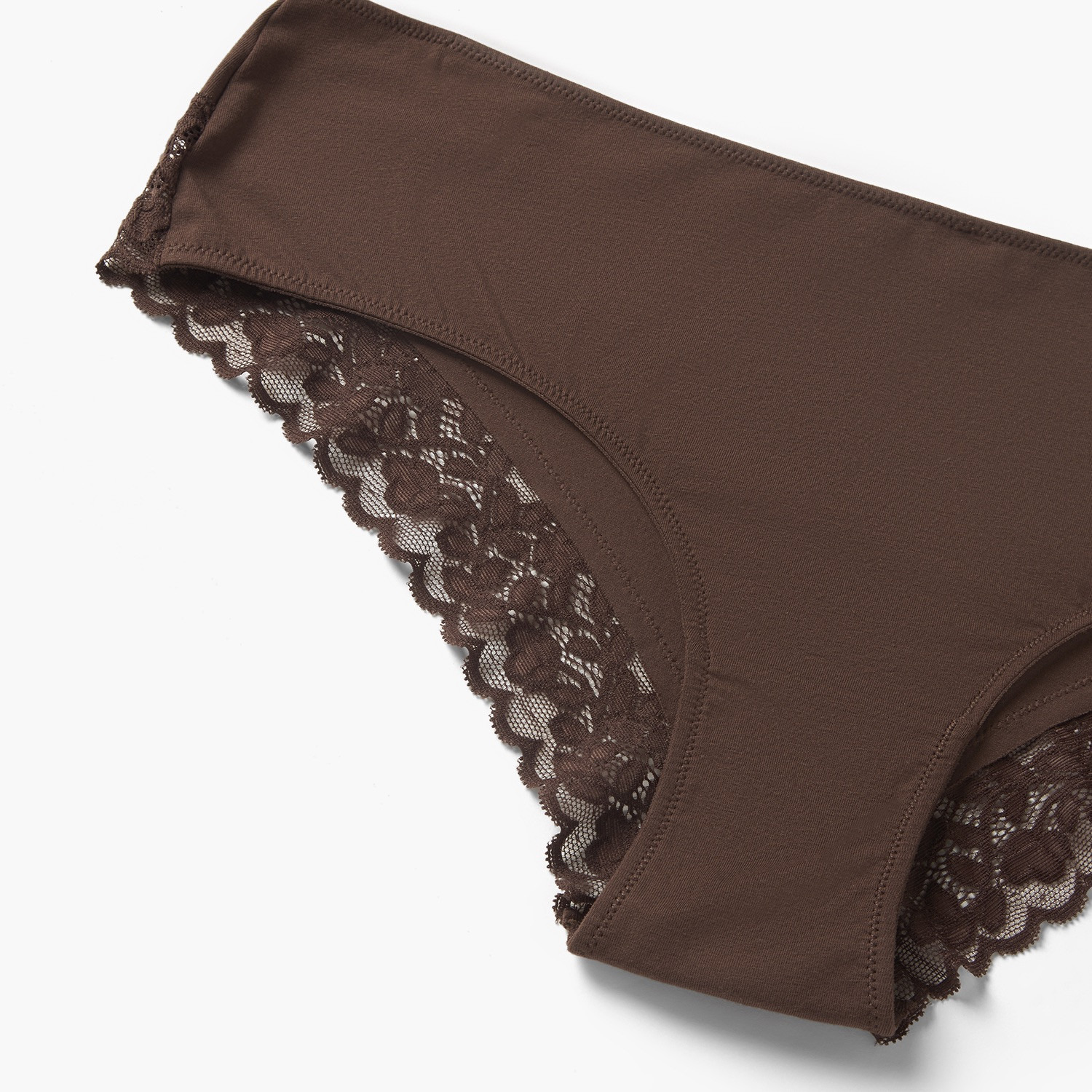 Splash Intimates Elastic Waist Lace Trim Cheekster Briefs-women-clothing-lingerie-panties-image-4