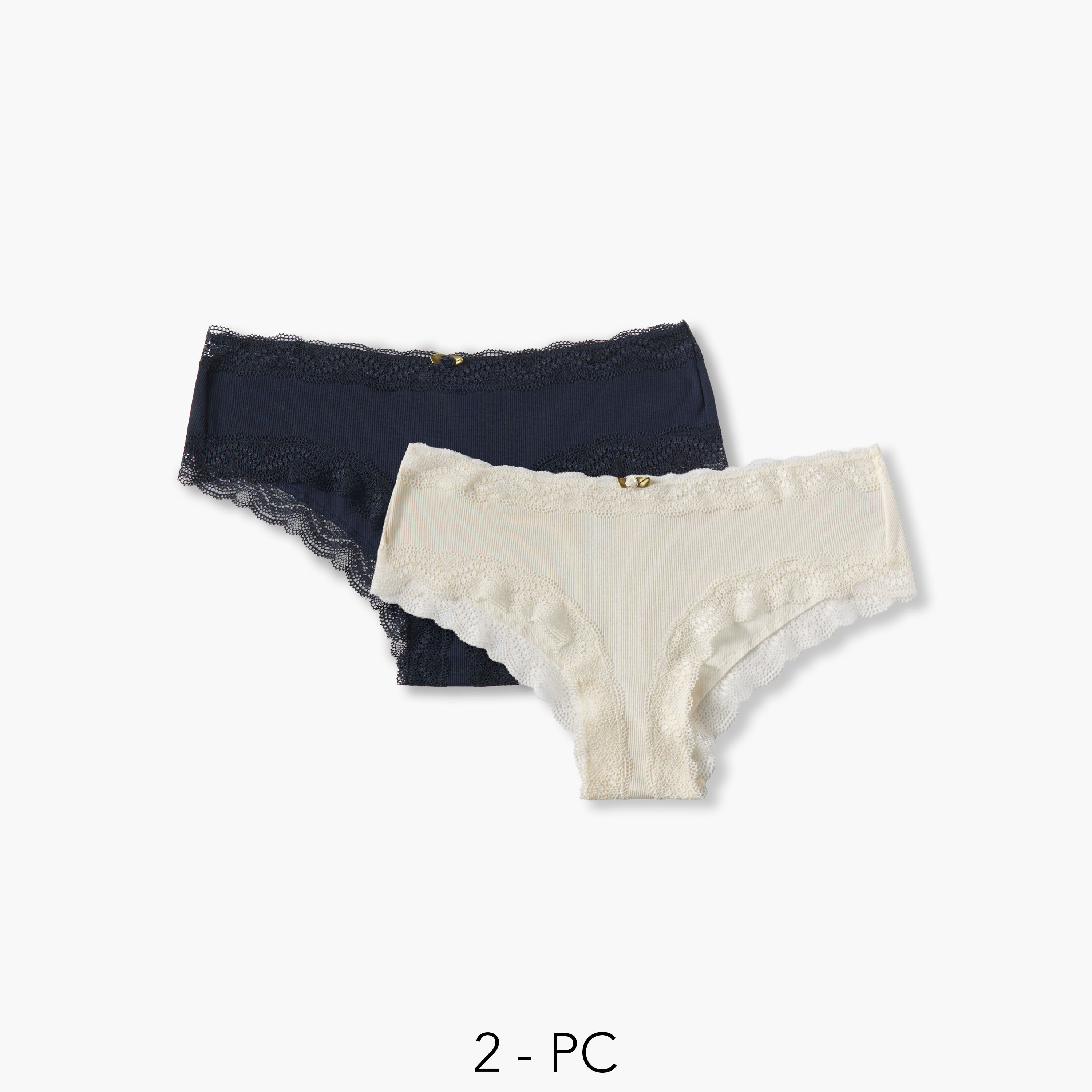 طقم سراويل داخلية شيكستر بتفاصيل دانتيل - قطعتين-women-clothing-plussize-lingerie-panties-image-1
