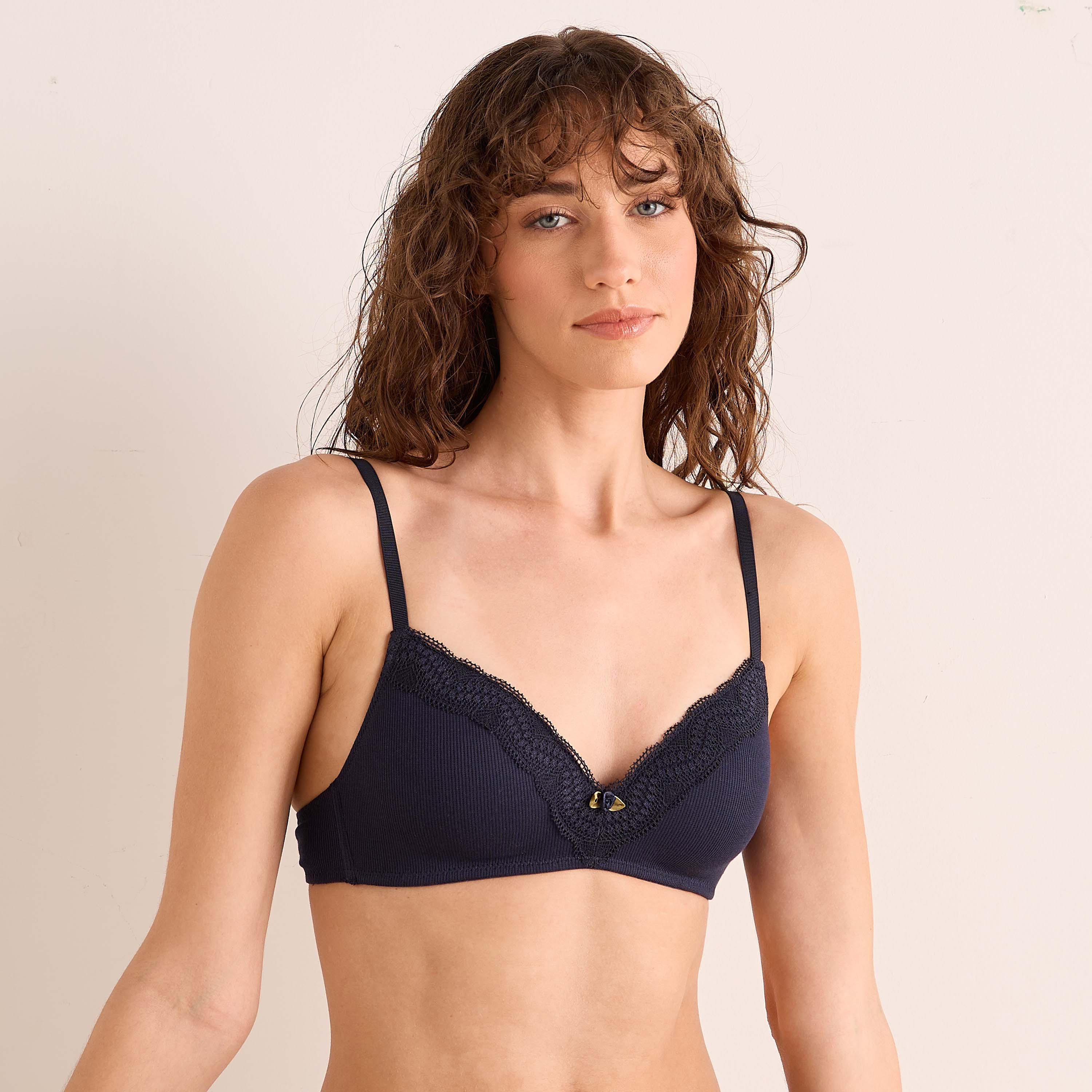 Splash Intimates Pack of 2 Lace Trim Triangle Bra-women-clothing-lingerie-bras-image-2