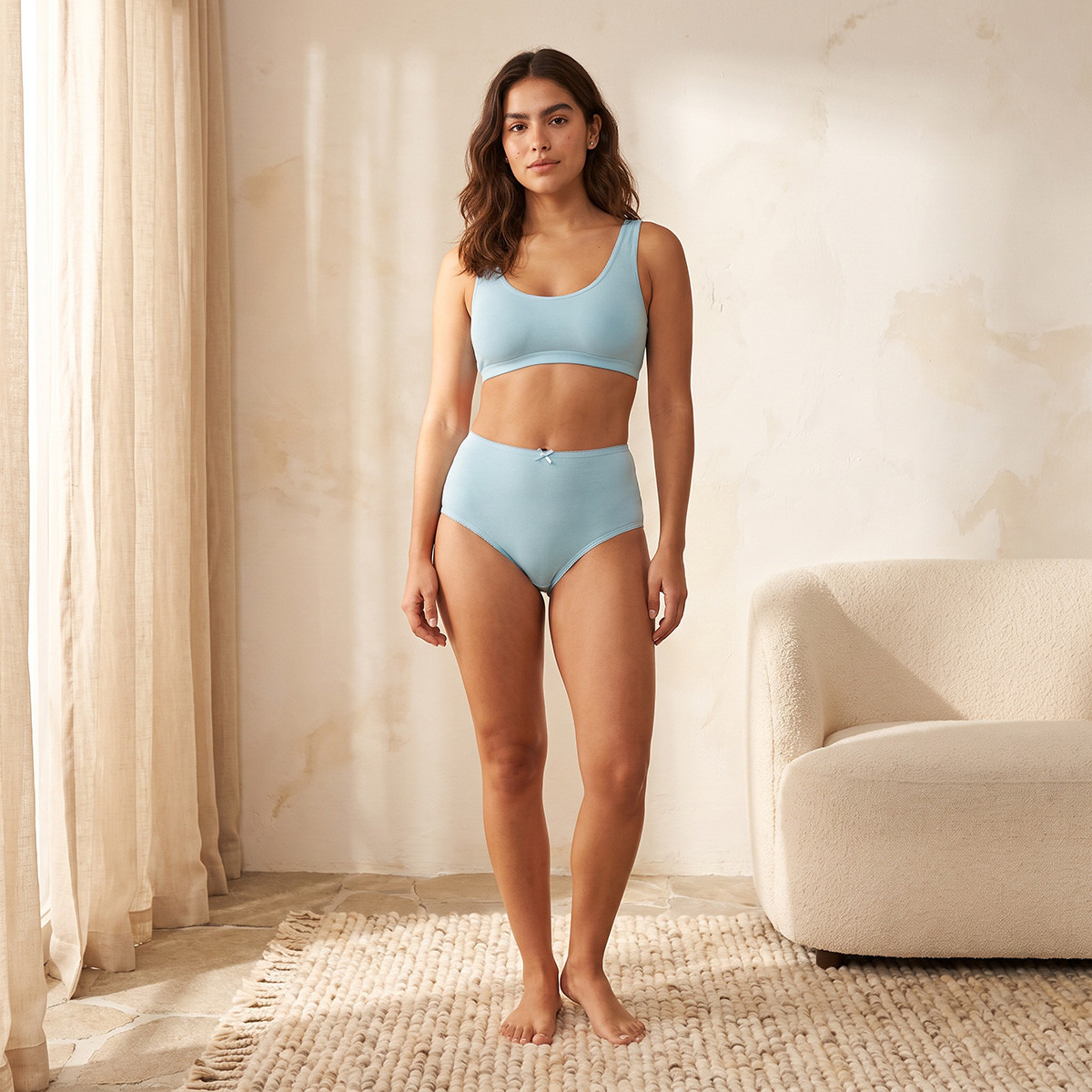 طقم سراويل داخلية كاملة بخصر مرتفع 5 قطع من سبلاش انتيميتس-women-clothing-lingerie-panties-image-5