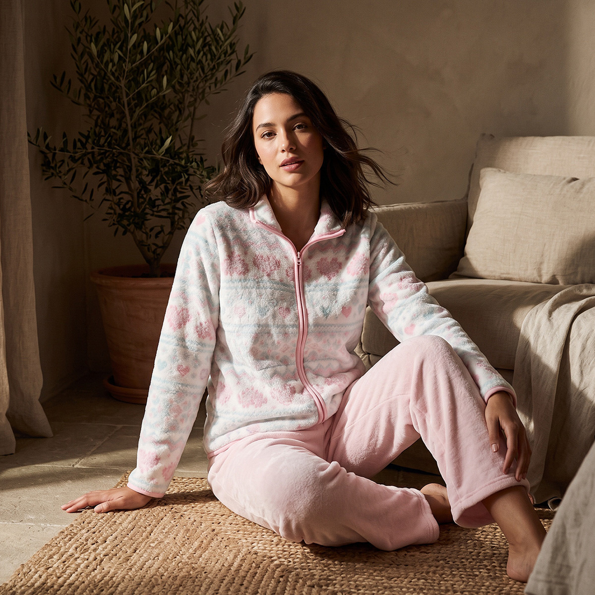 Splash Intimates Soft Touch Shirt and Pyjama Set-women-winterwear-nightwear-image-1