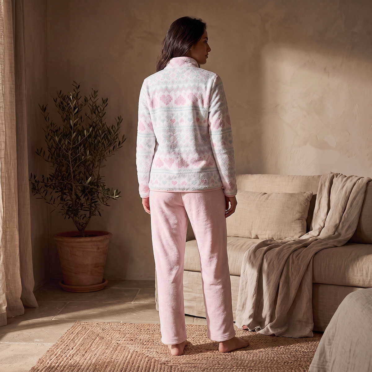 Splash Intimates Soft Touch Shirt and Pyjama Set-women-winterwear-nightwear-image-3