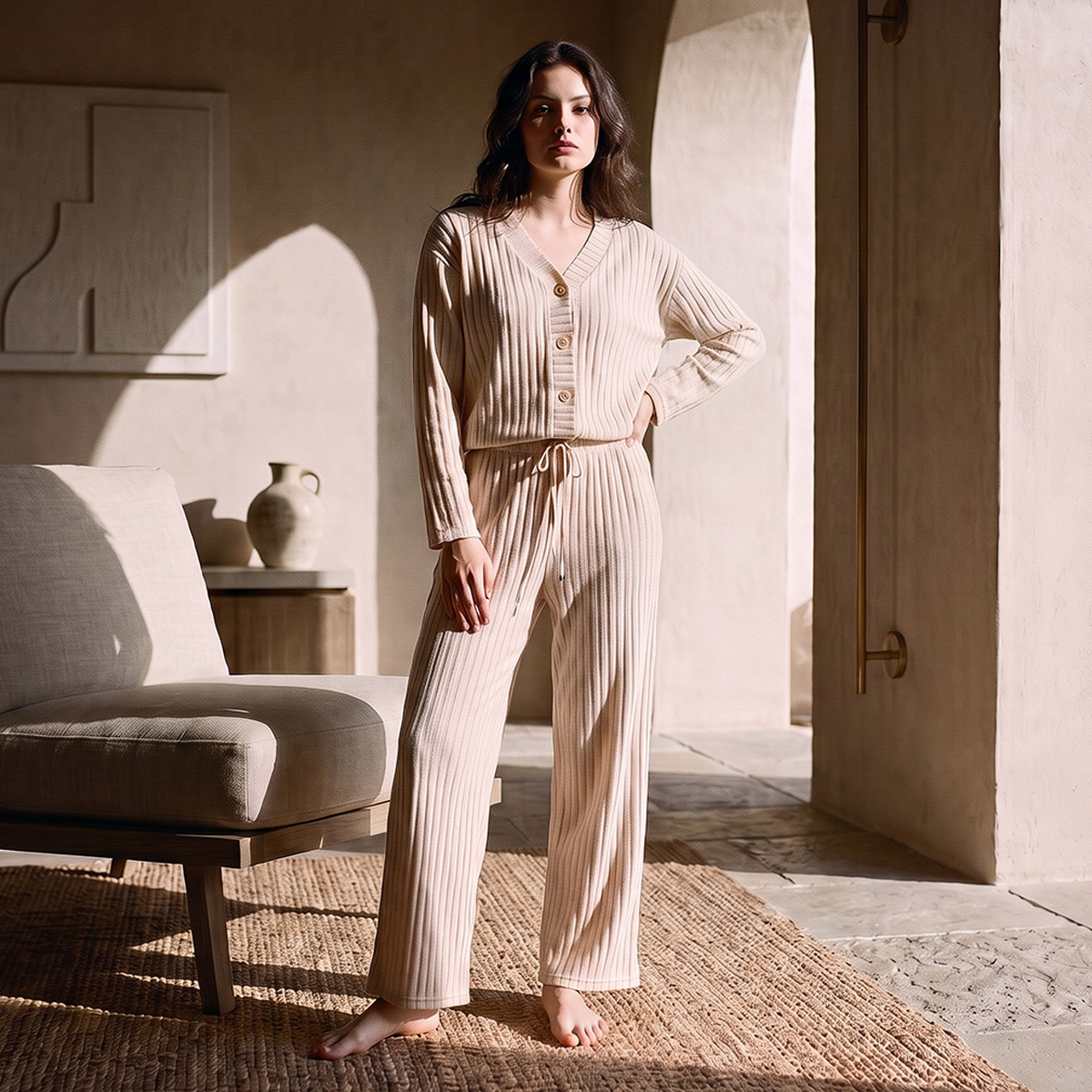 Splash Intimates Soft Touch Top and Pyjama Set-women-winterwear-nightwear-image-1