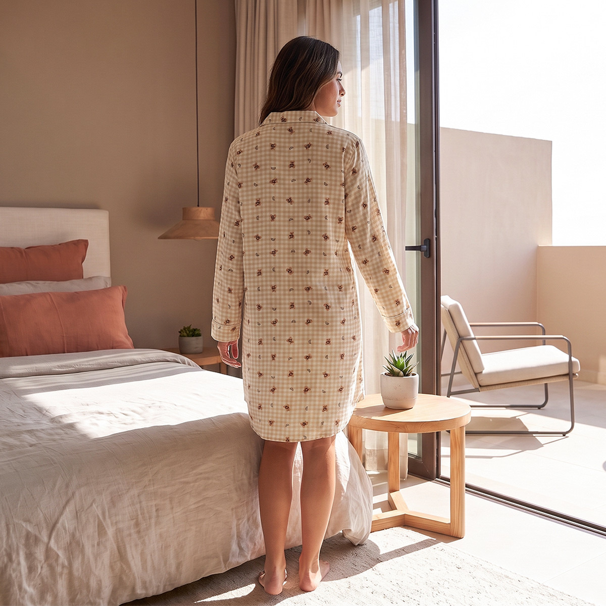 قميص نوم فوق الركبة بطبعات من سبلاش إنتيميتس-women-clothing-nightwear-nighties-image-3