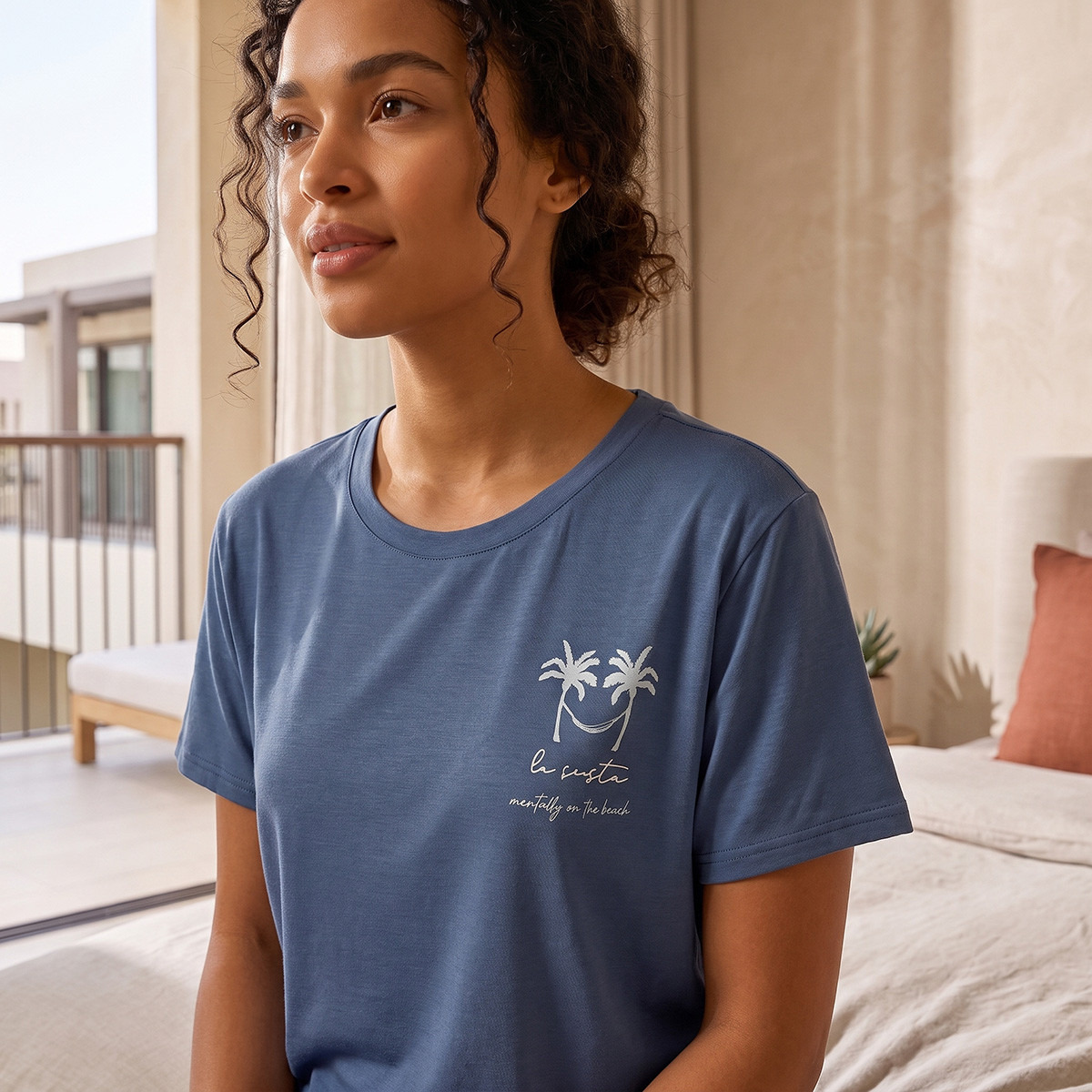 Splash Intimates Tropical Print T-shirt and Pyjama Set-women-clothing-nightwear-pyjamas-bottoms-image-5