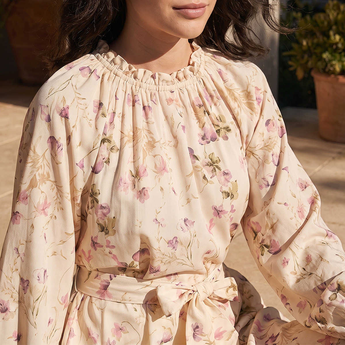 Splash Intimates High Neck Midi Length Dress with Floral Print-women-clothing-dresses-image-5