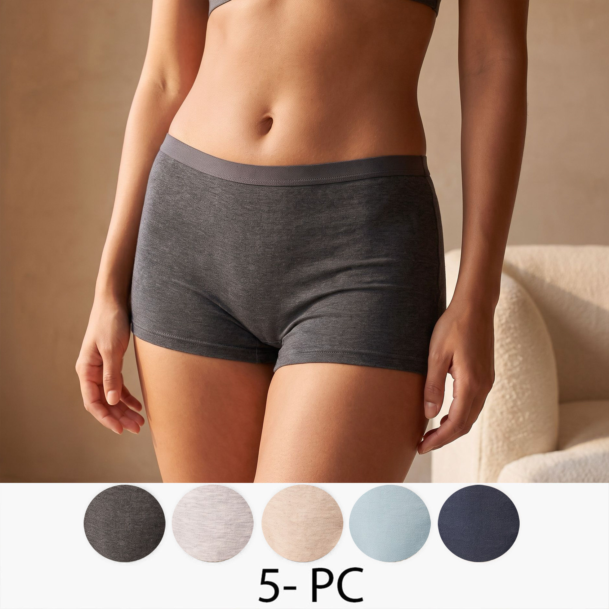 Pack of 5 Splash Intimates Boxer Briefs-women-clothing-lingerie-panties-image-1