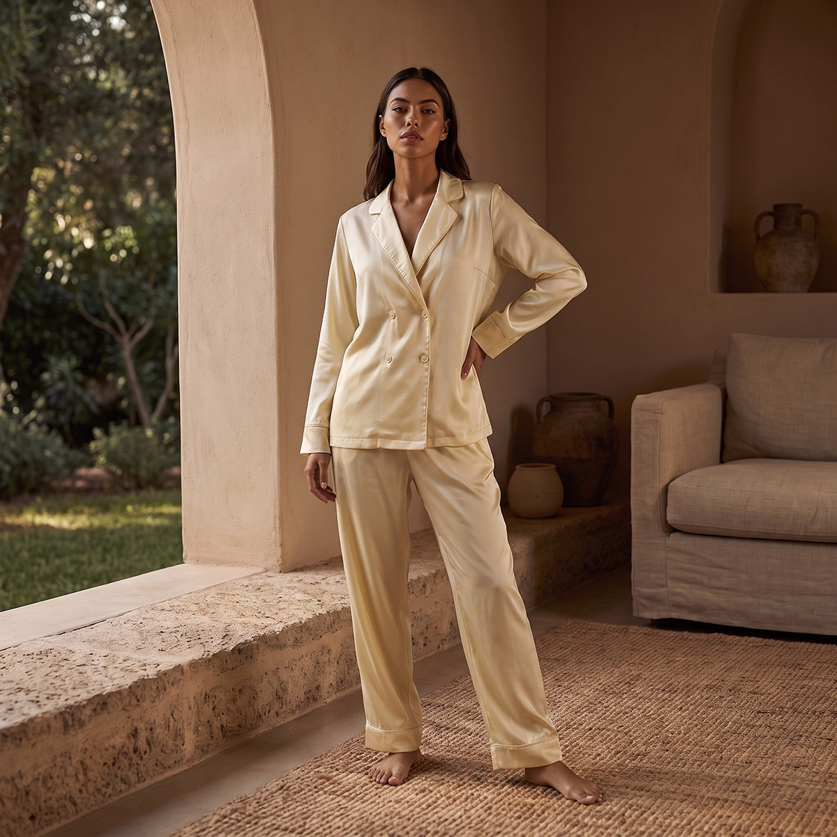 Splash Intimates Satin Shirt and Pyjama Set-women-clothing-nightwear-pyjamas-longsets-image-2