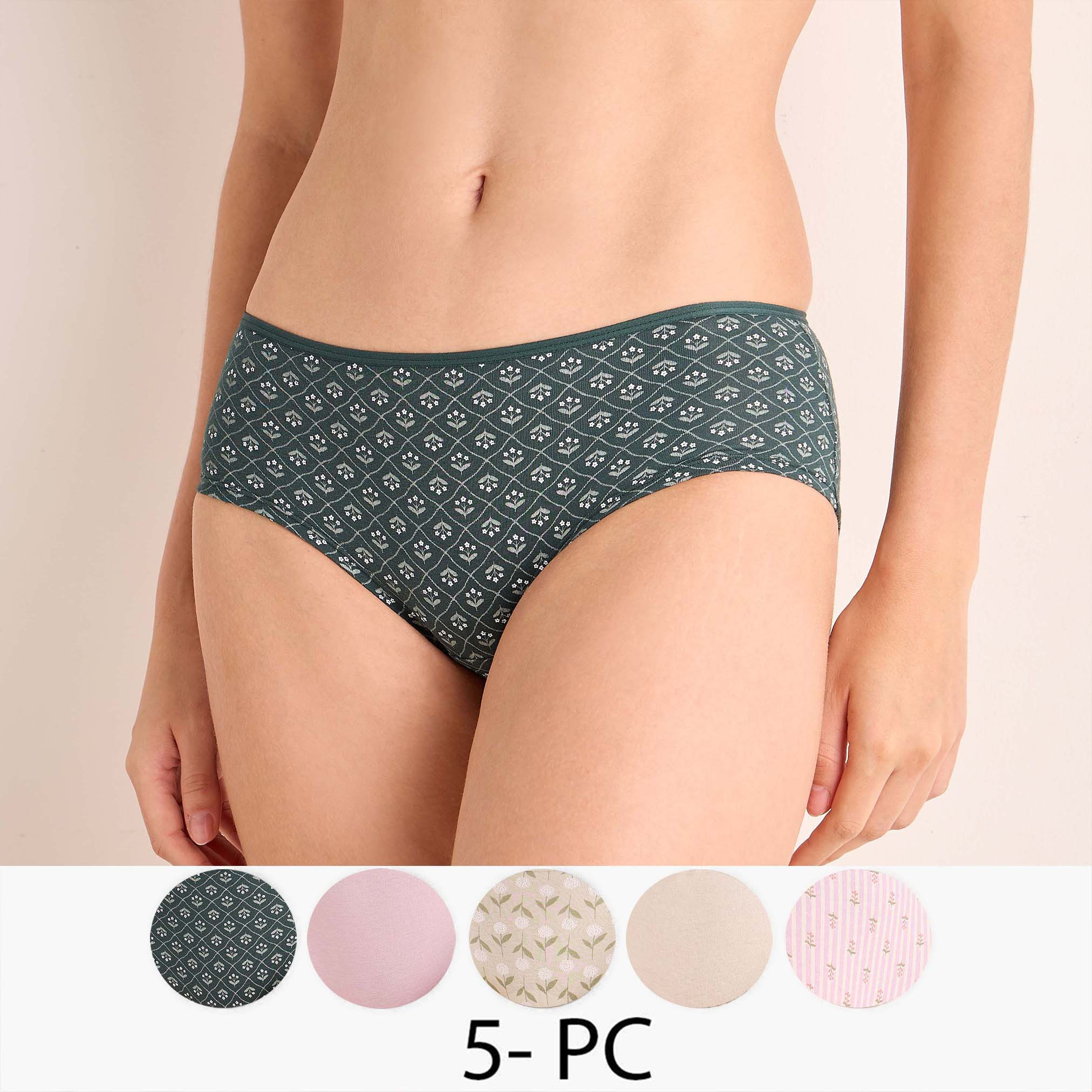 Pack of 5 - Splash Intimates Assorted Briefs-women-clothing-lingerie-panties-image-1