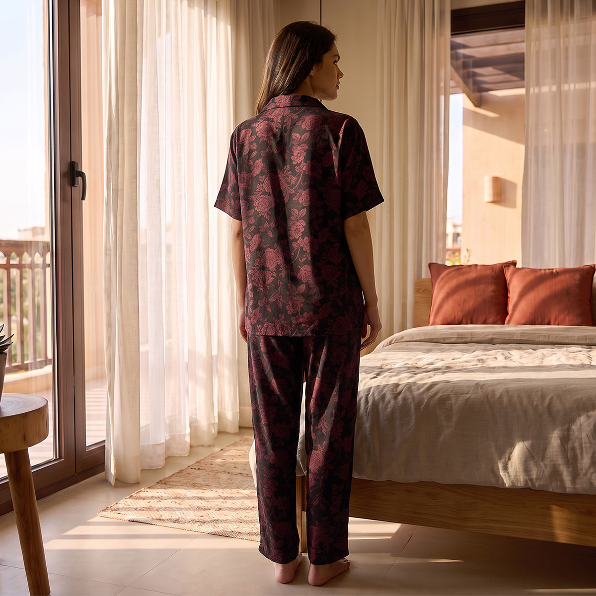 طقم بيجاما قميص وبنطلون من الفيسكوز من سبلاش إنتيميتس-women-clothing-nightwear-pyjamas-longsets-image-3