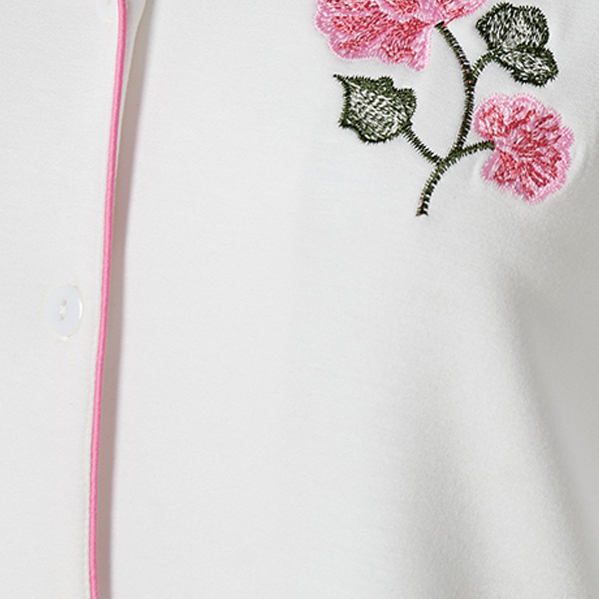 Splash Intimates Floral Embroidered Button-Down Shirt and Pyjama Set-women-clothing-nightwear-pyjamas-longsets-image-6